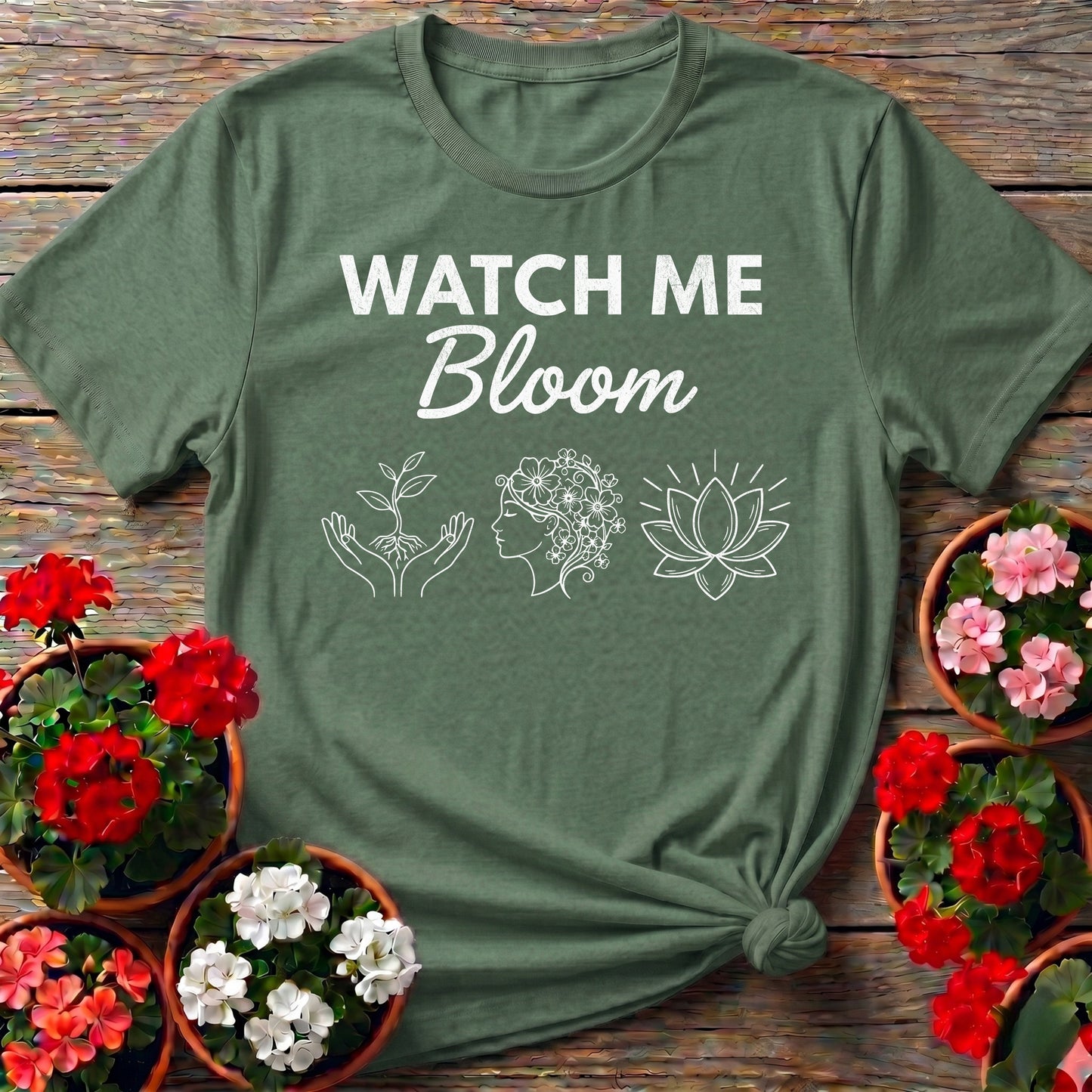 Watch Me Bloom Inspirational Tee