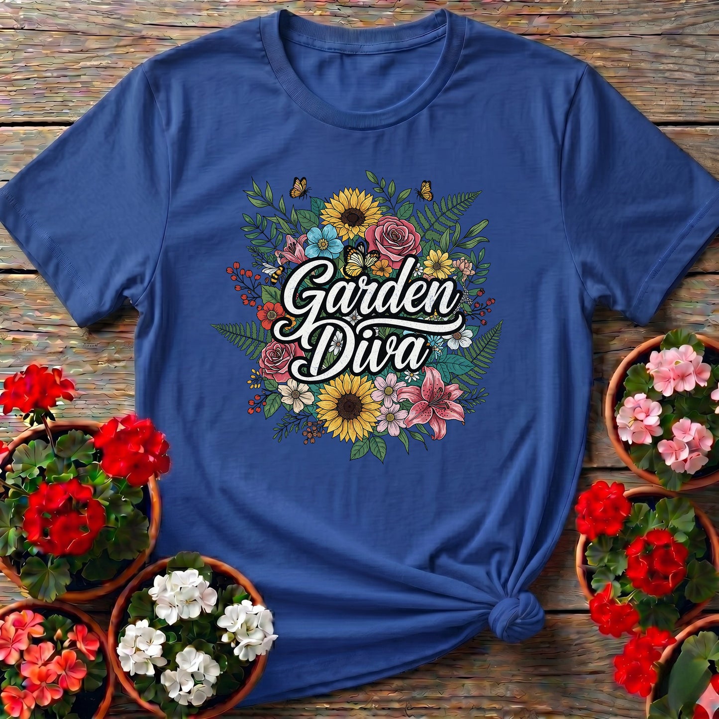 Garden Diva Bold Floral Bouquet T-shirt