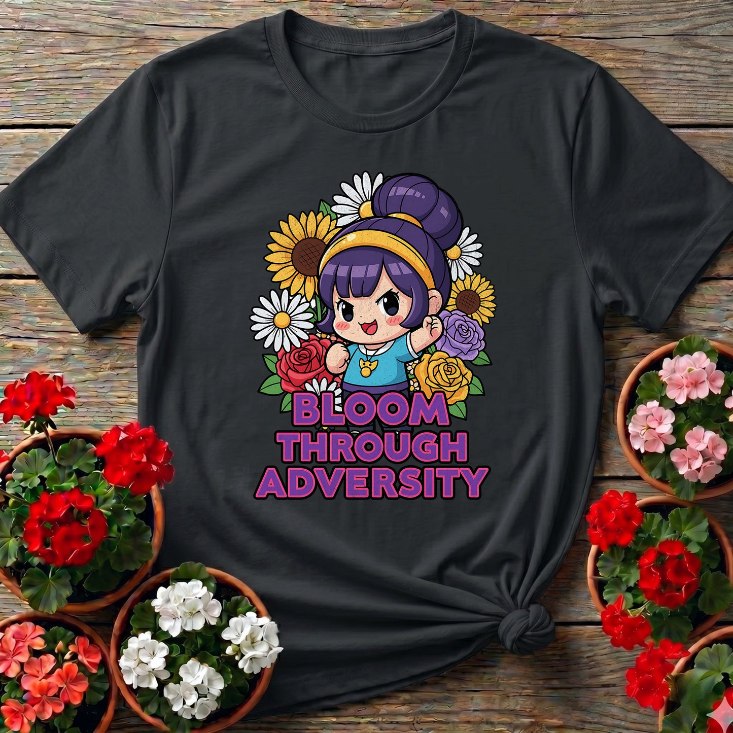 Bloom Through Adversity Chibi Tee
