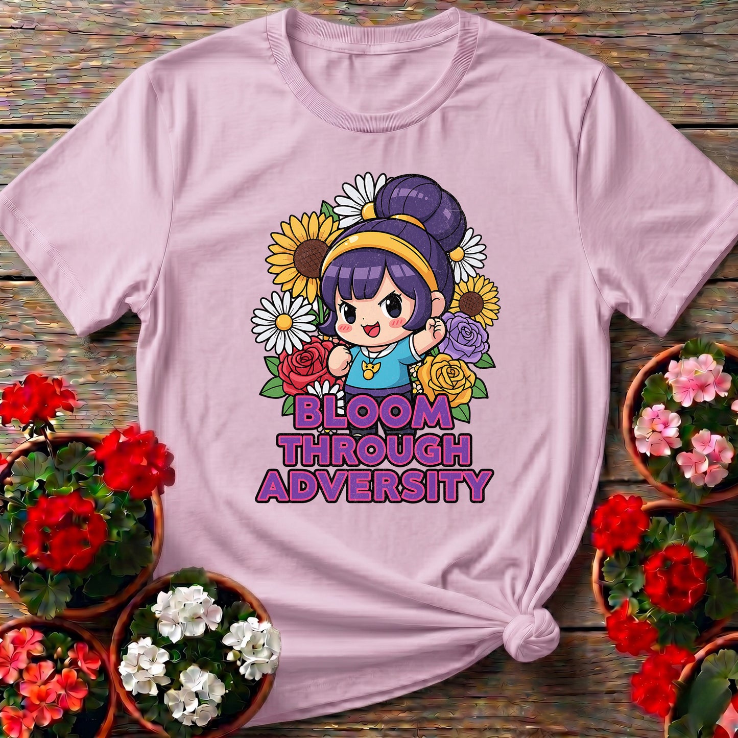 Bloom Through Adversity Chibi Tee