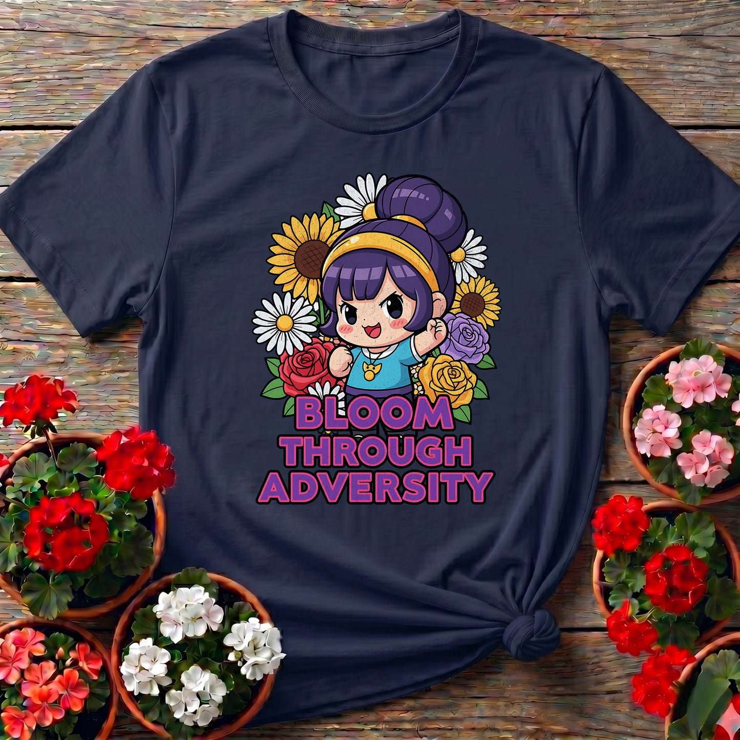 Bloom Through Adversity Chibi Tee
