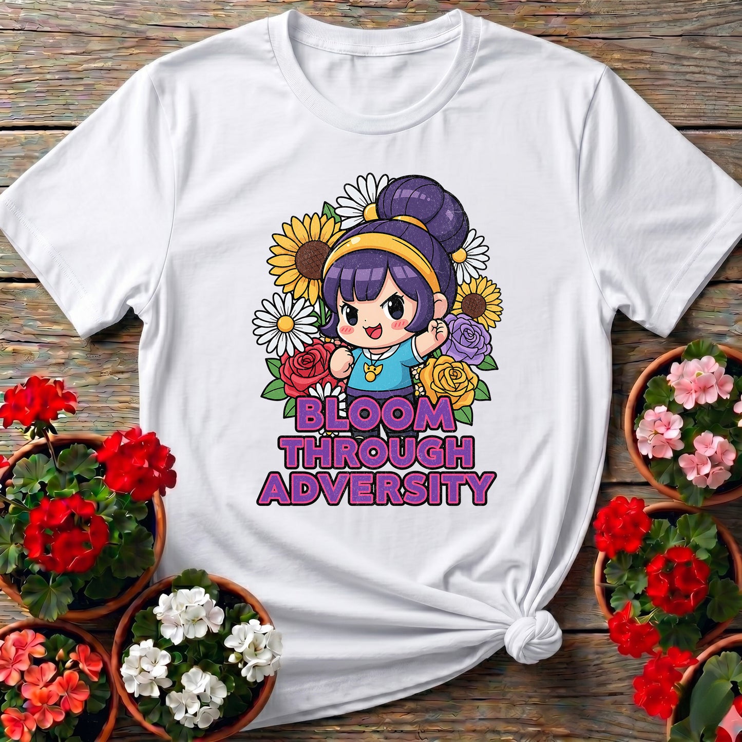Bloom Through Adversity Chibi Tee