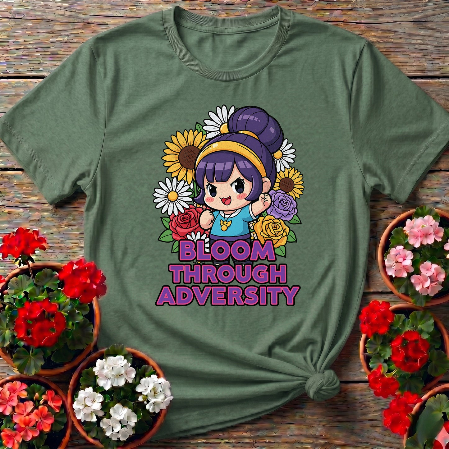 Bloom Through Adversity Chibi Tee