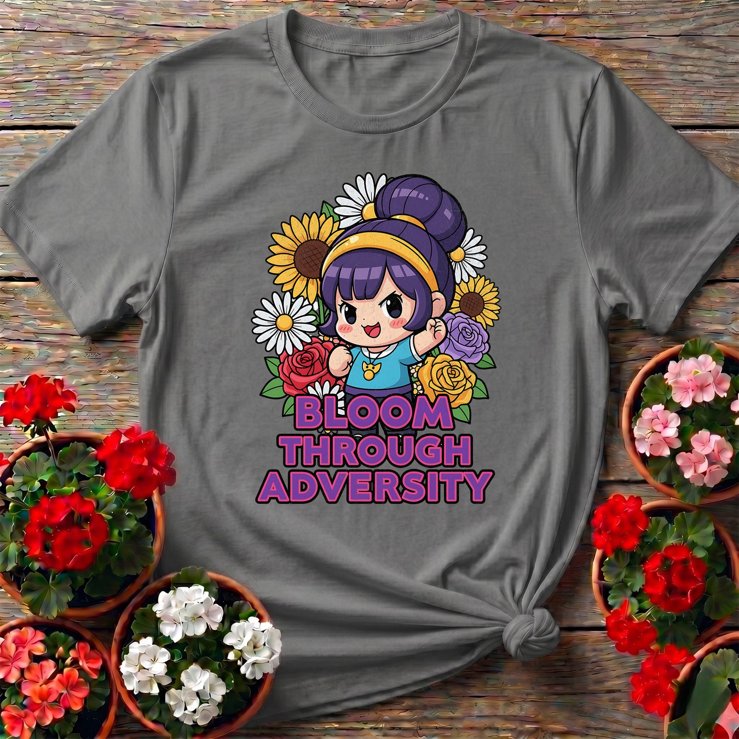 Bloom Through Adversity Chibi Tee