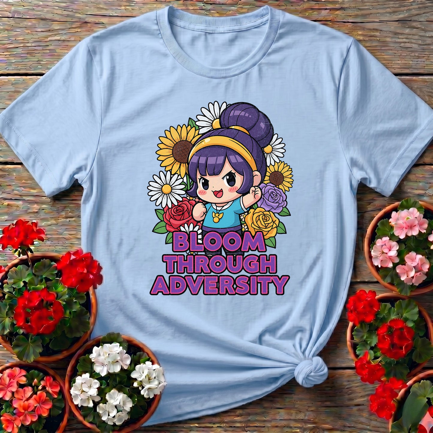 Bloom Through Adversity Chibi Tee
