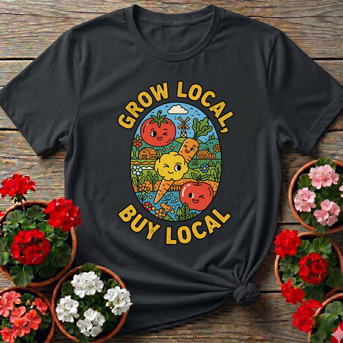 Grow Local Buy Local Farmers Market Tee