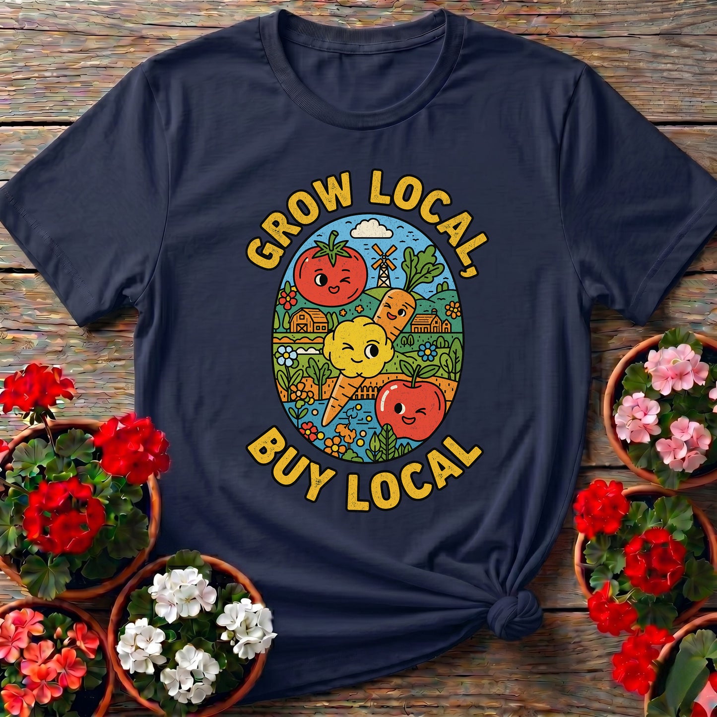 Grow Local Buy Local Farmers Market Tee