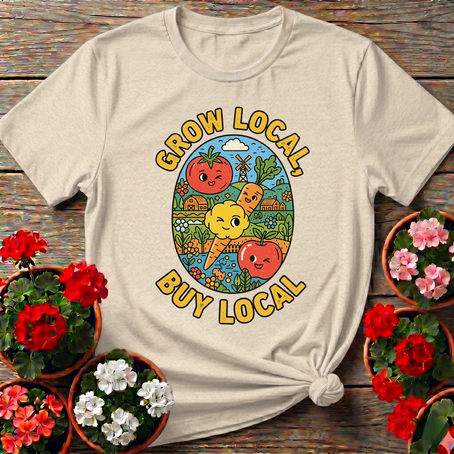 Grow Local Buy Local Farmers Market Tee