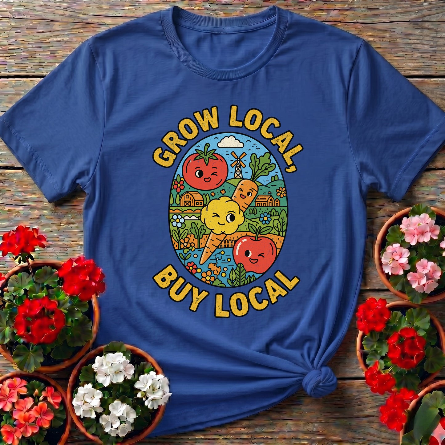 Grow Local Buy Local Farmers Market Tee