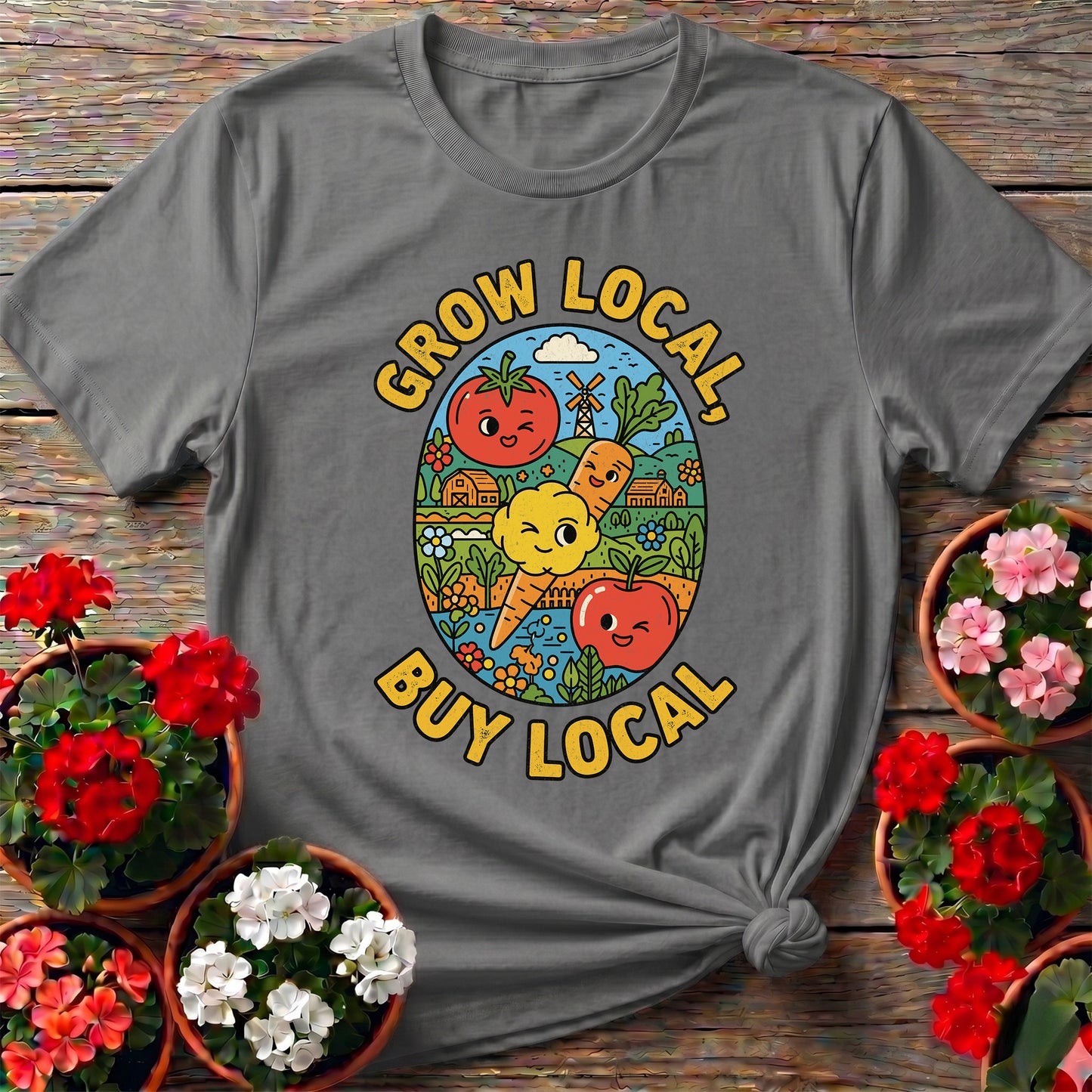 Grow Local Buy Local Farmers Market Tee