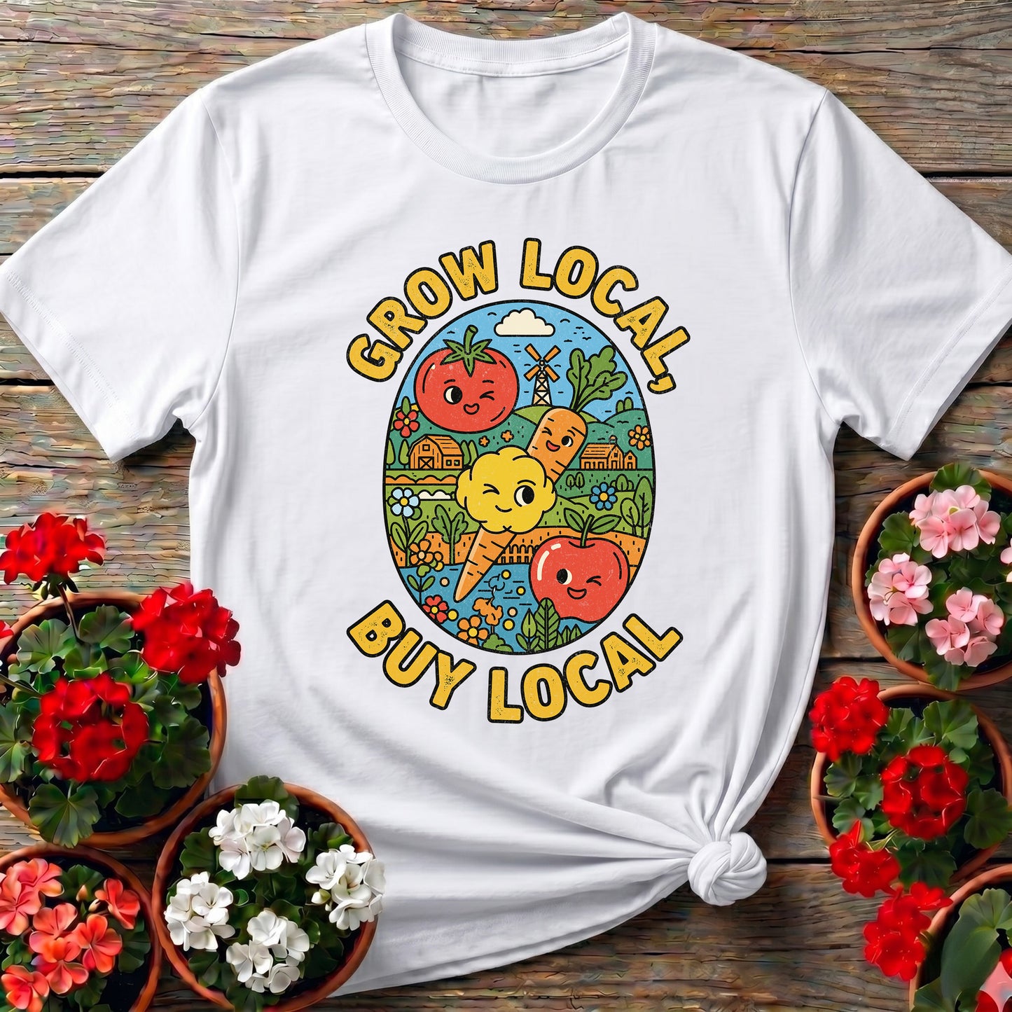 Grow Local Buy Local Farmers Market Tee