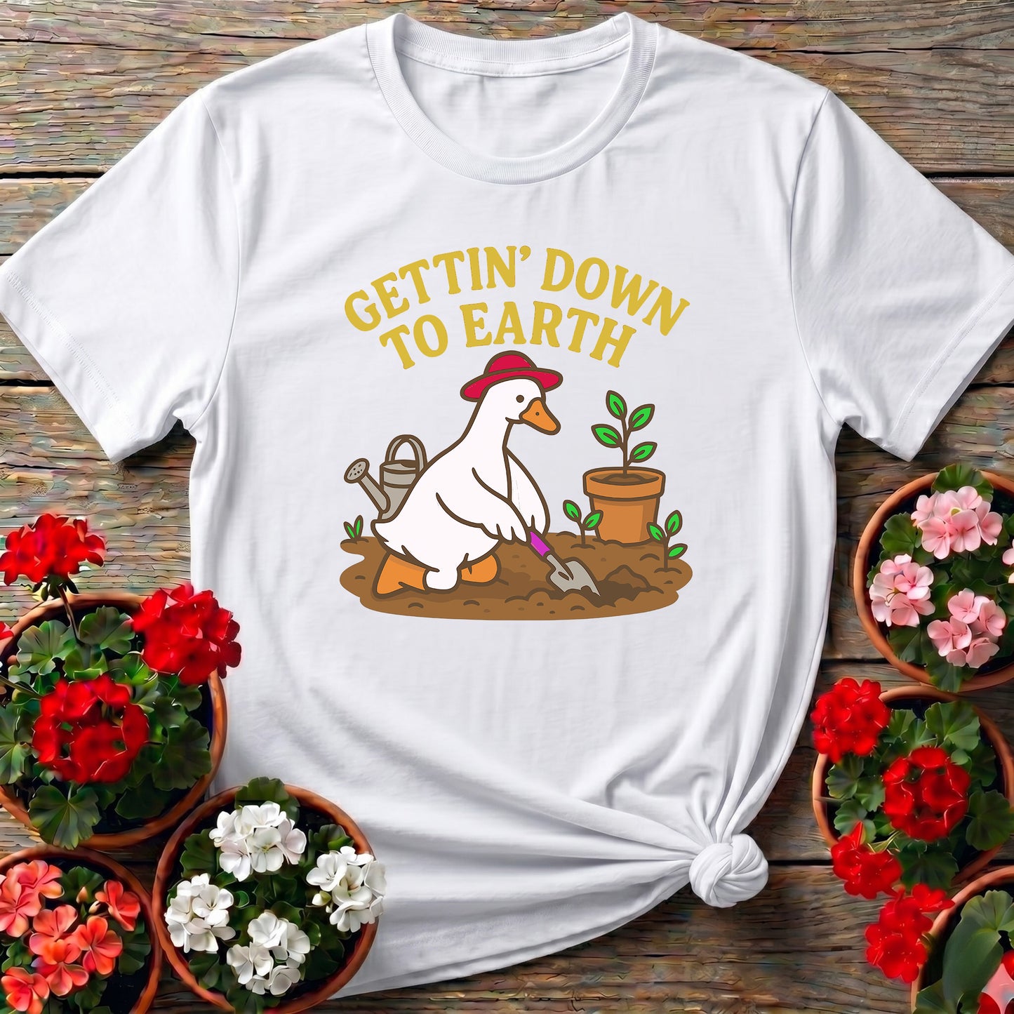 Gettin' Down To Earth Cute Goose T shirt