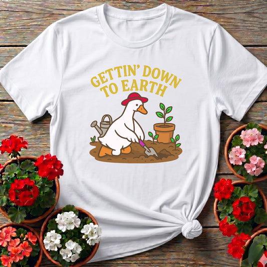 Gettin' Down To Earth Cute Goose T shirt