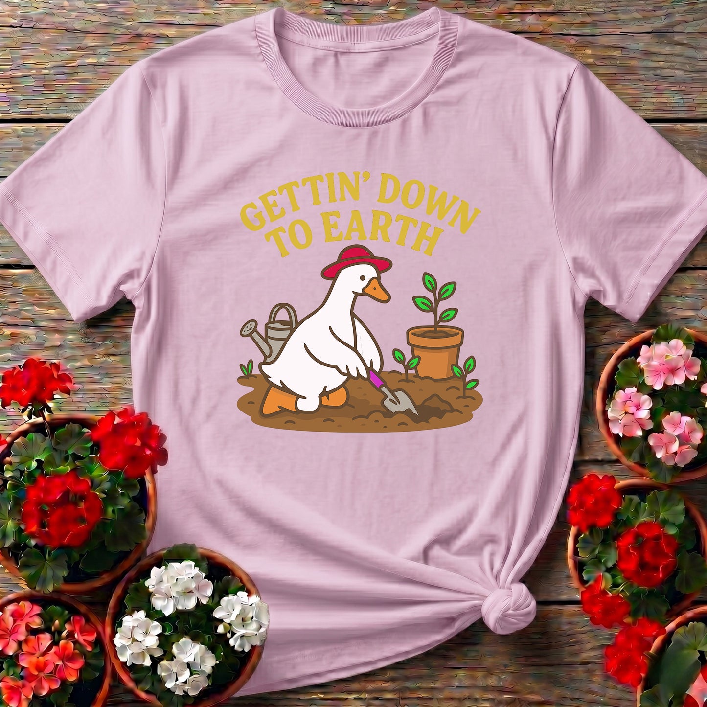 Gettin' Down To Earth Cute Goose T shirt