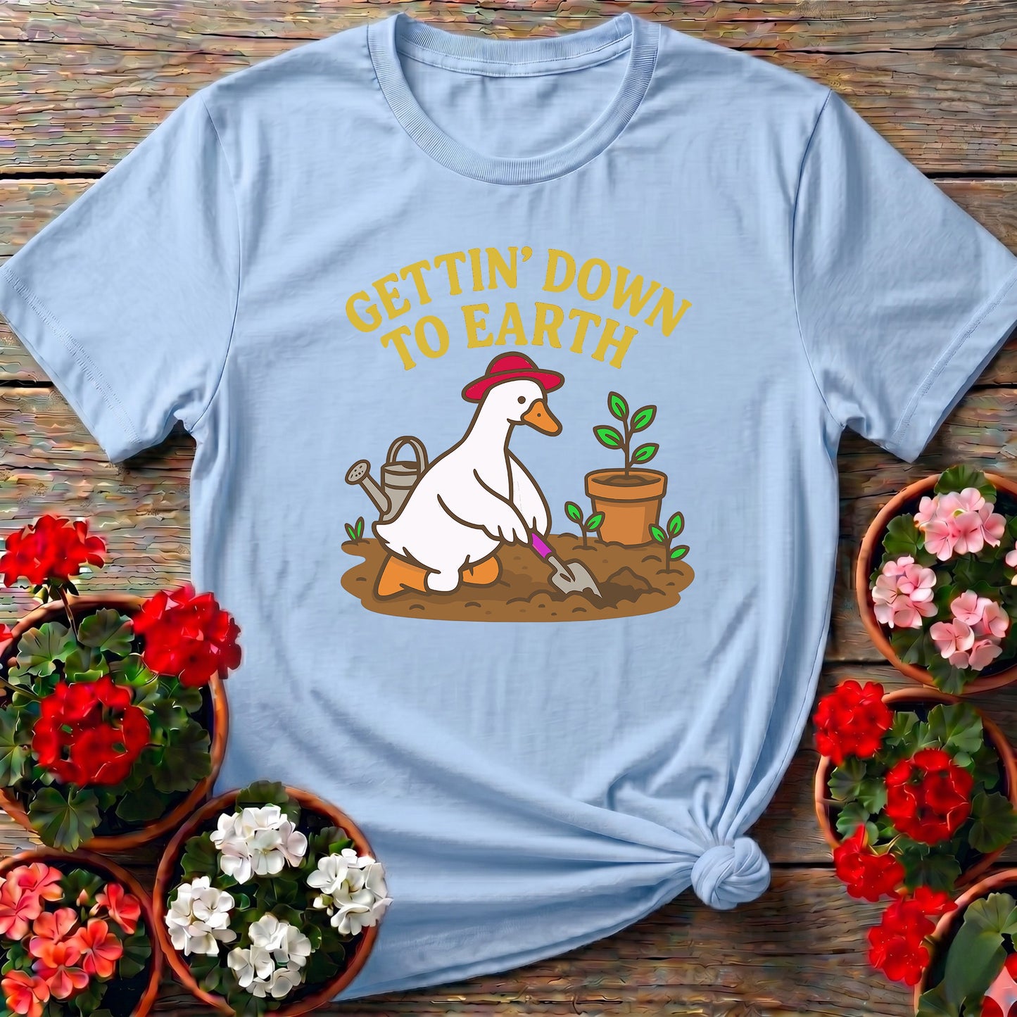 Gettin' Down To Earth Cute Goose T shirt