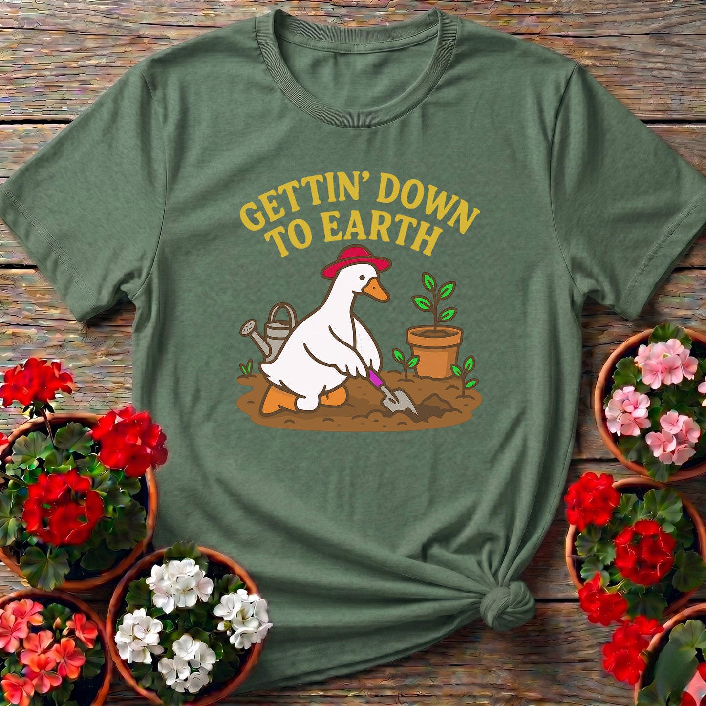Gettin' Down To Earth Cute Goose T shirt
