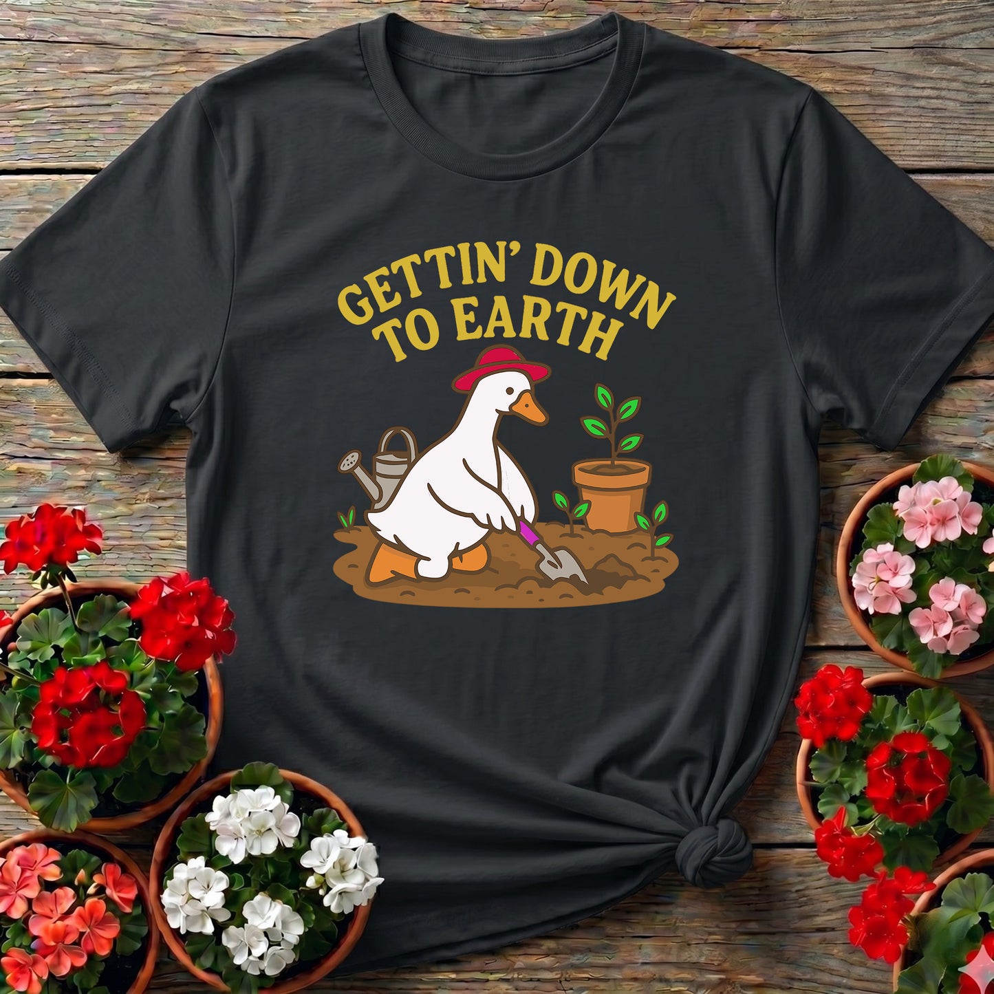Gettin' Down To Earth Cute Goose T shirt