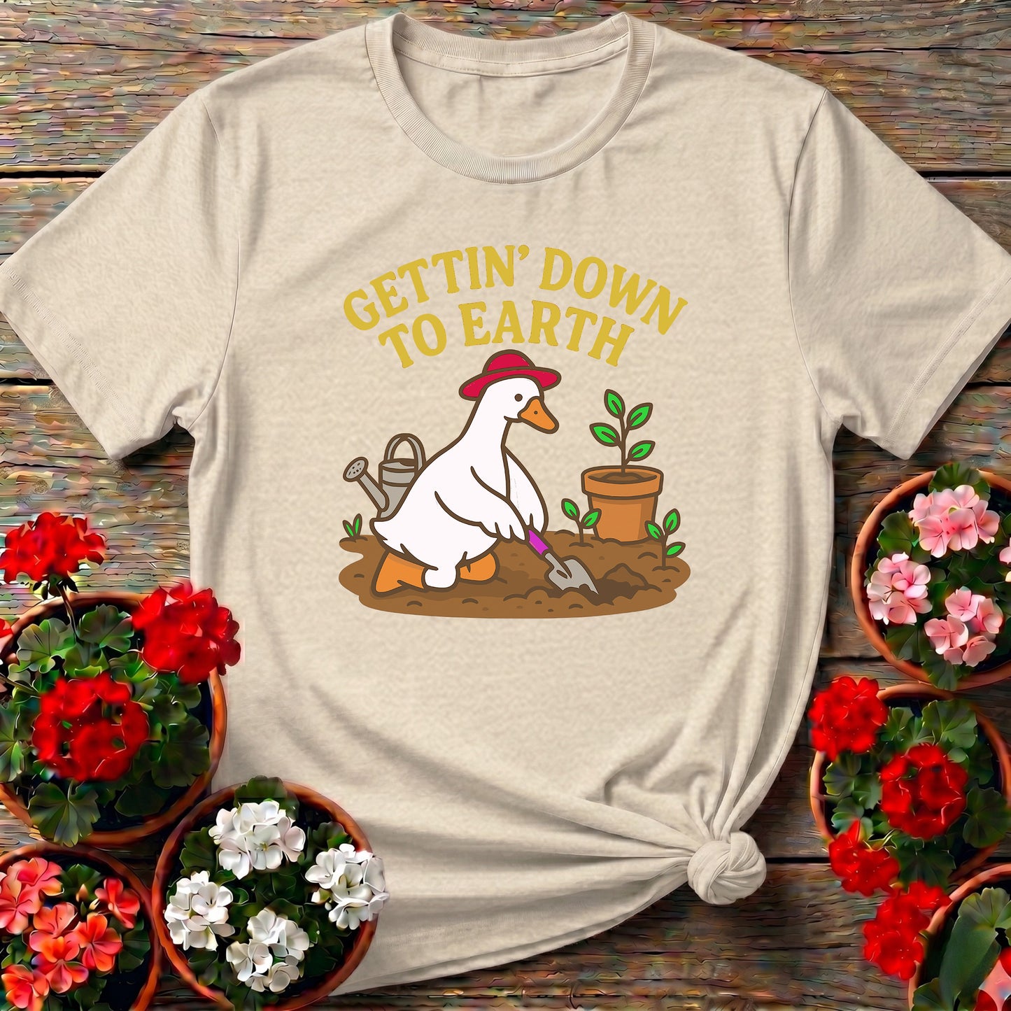 Gettin' Down To Earth Cute Goose T shirt