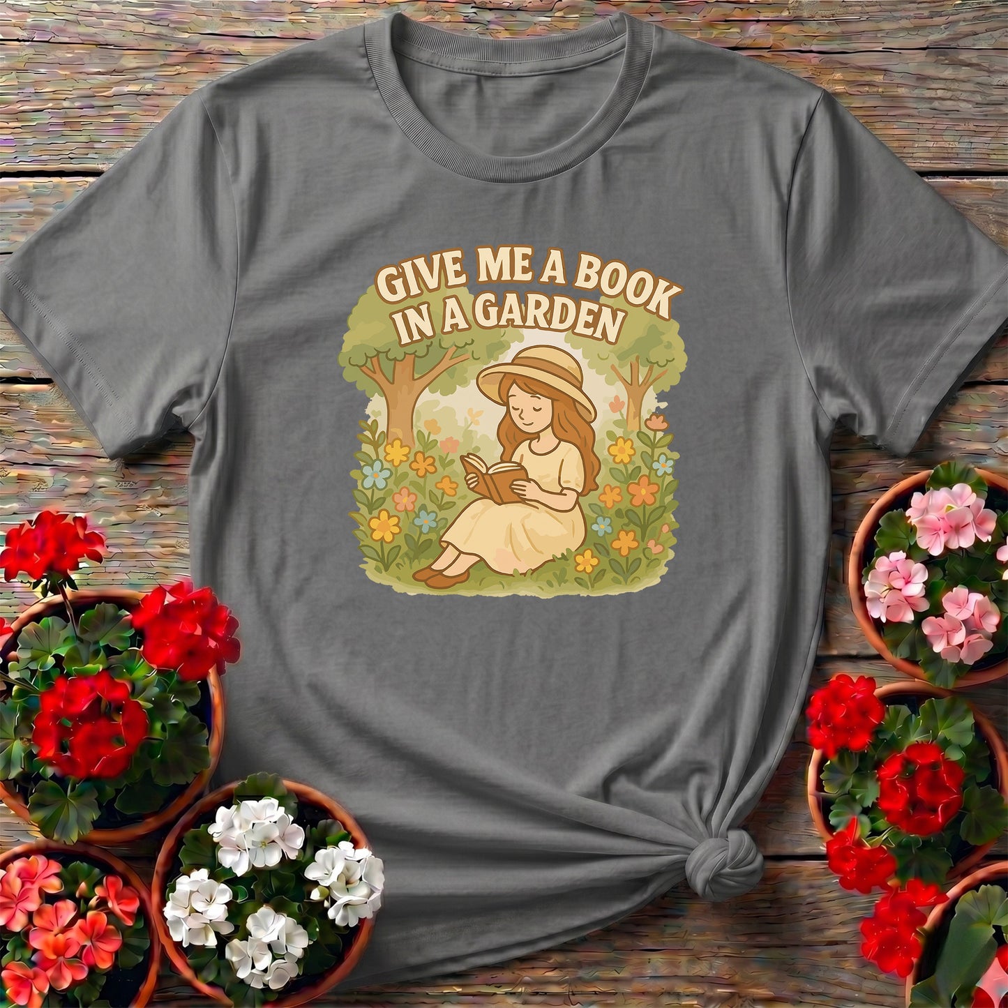 Give Me A Book In A Garden Peaceful T-shirt