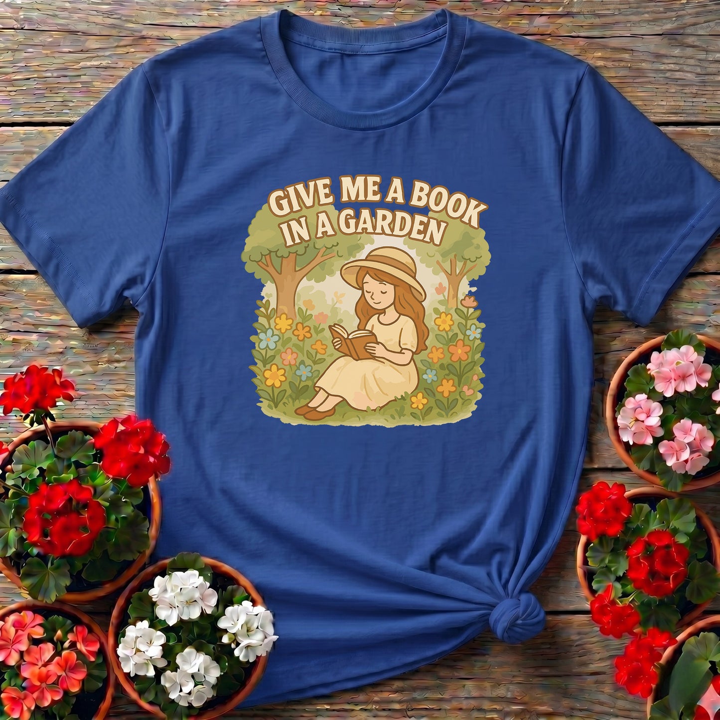 Give Me A Book In A Garden Peaceful T-shirt