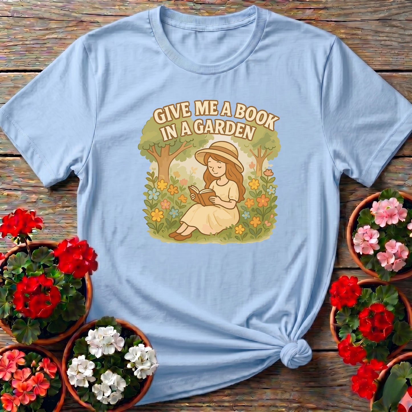 Give Me A Book In A Garden Peaceful T-shirt