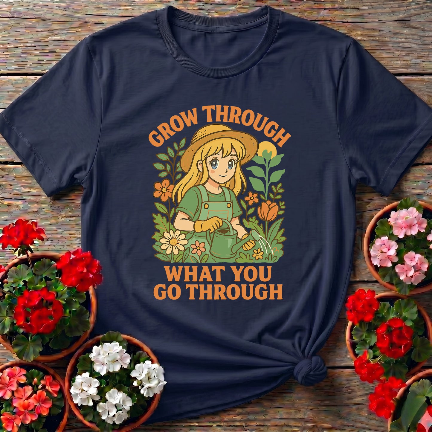 Grow Through What You Go Through Anime T-shirt