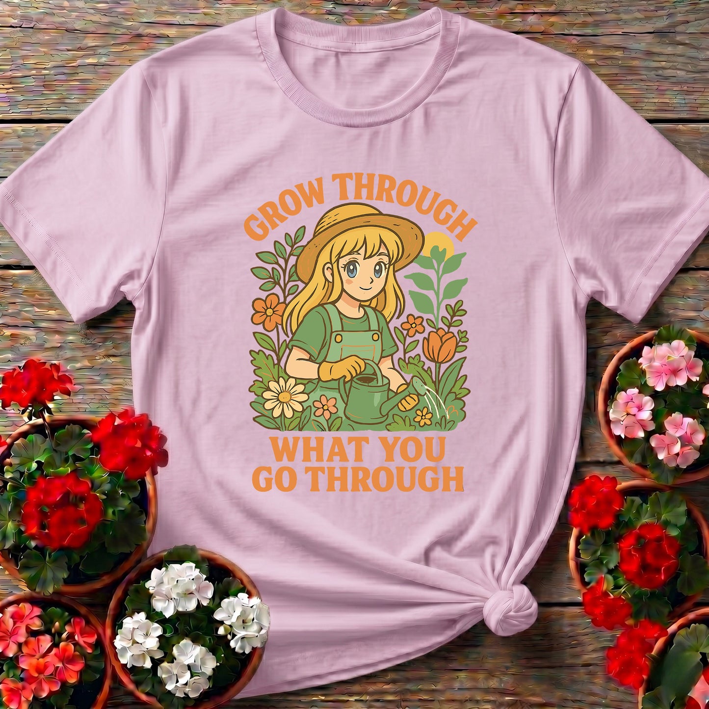 Grow Through What You Go Through Anime T-shirt