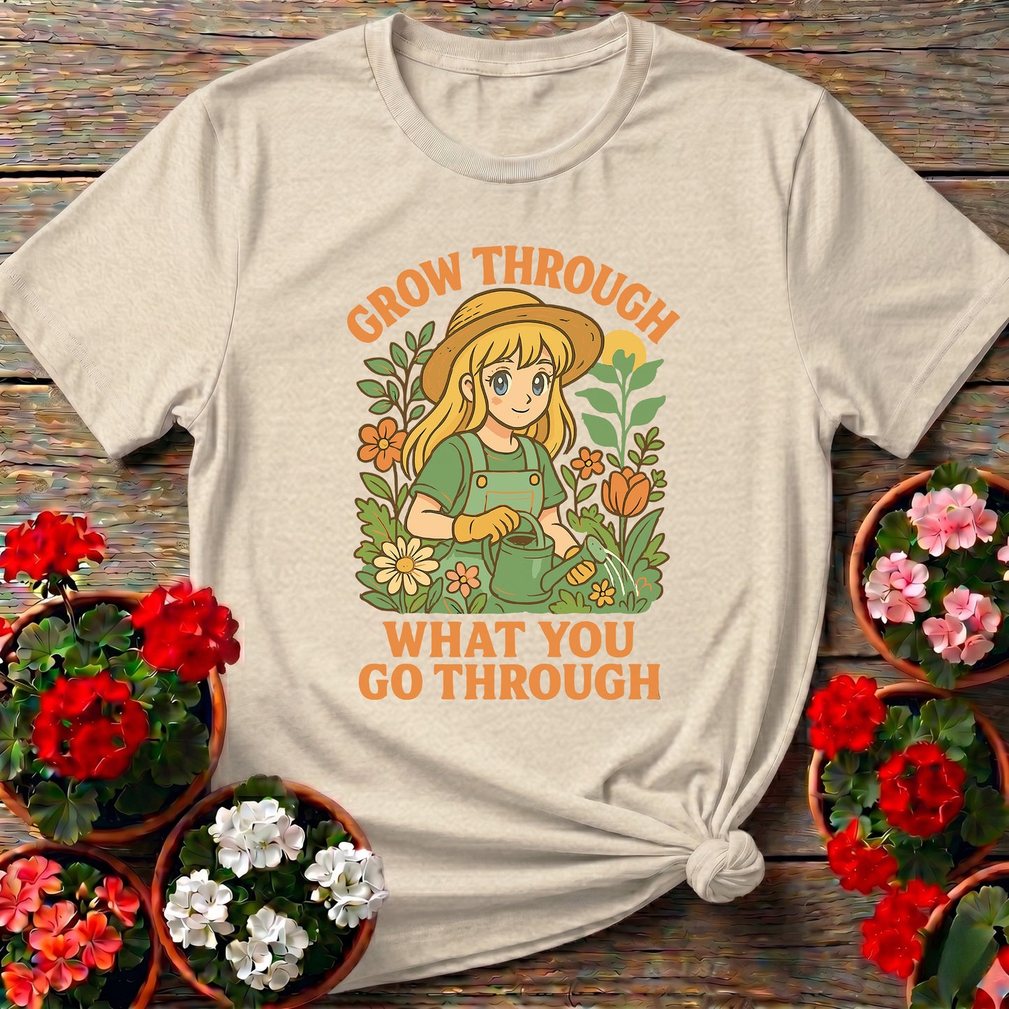 Grow Through What You Go Through Anime T-shirt