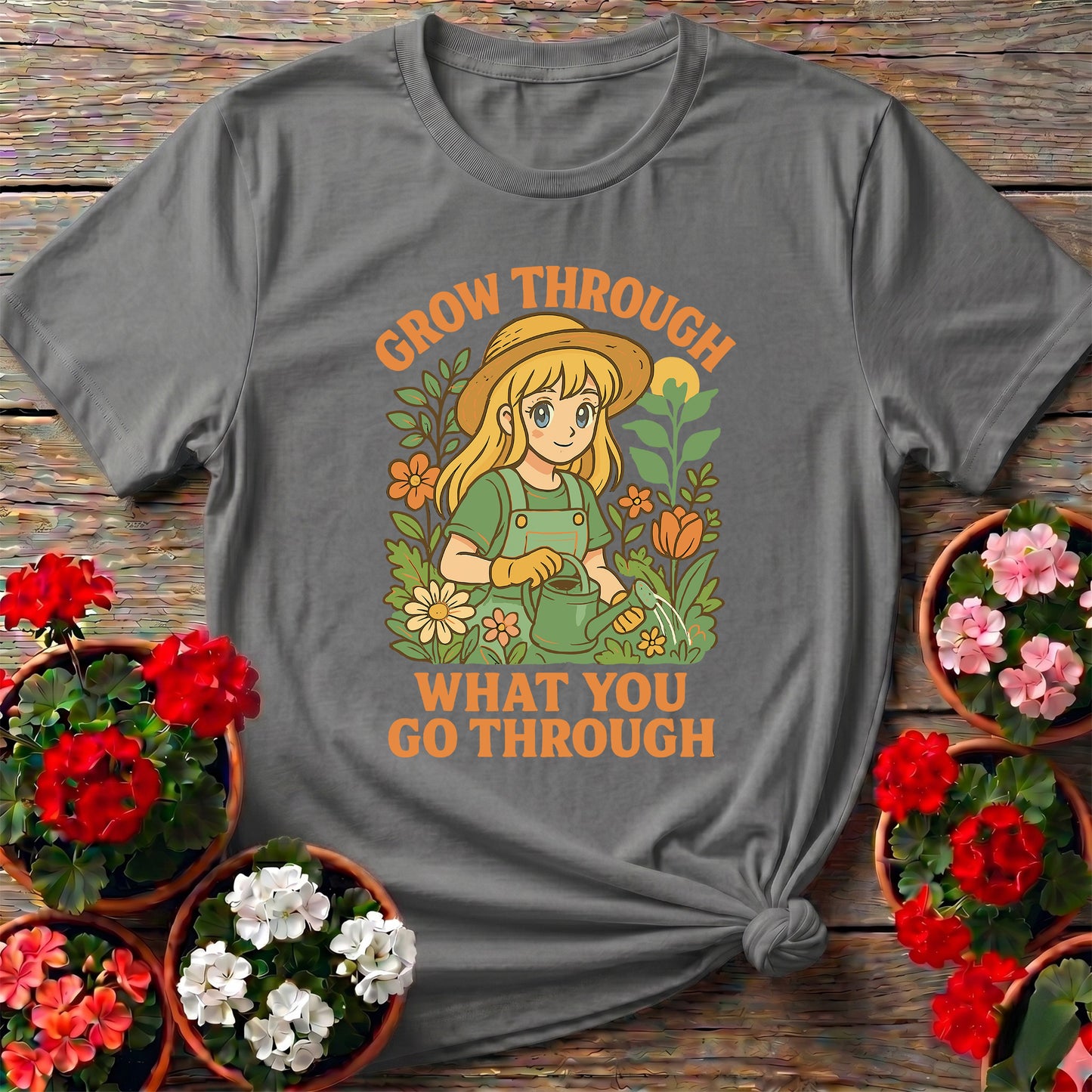 Grow Through What You Go Through Anime T-shirt