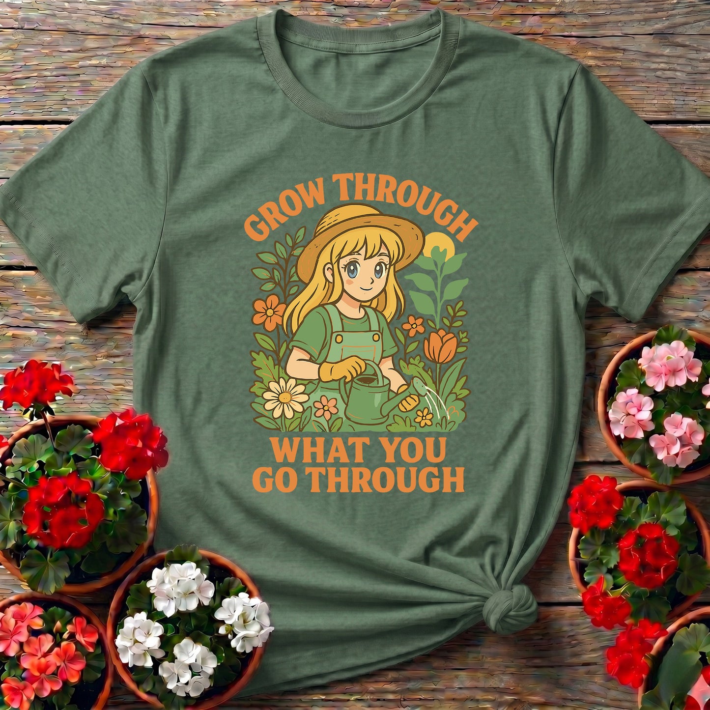 Grow Through What You Go Through Anime T-shirt