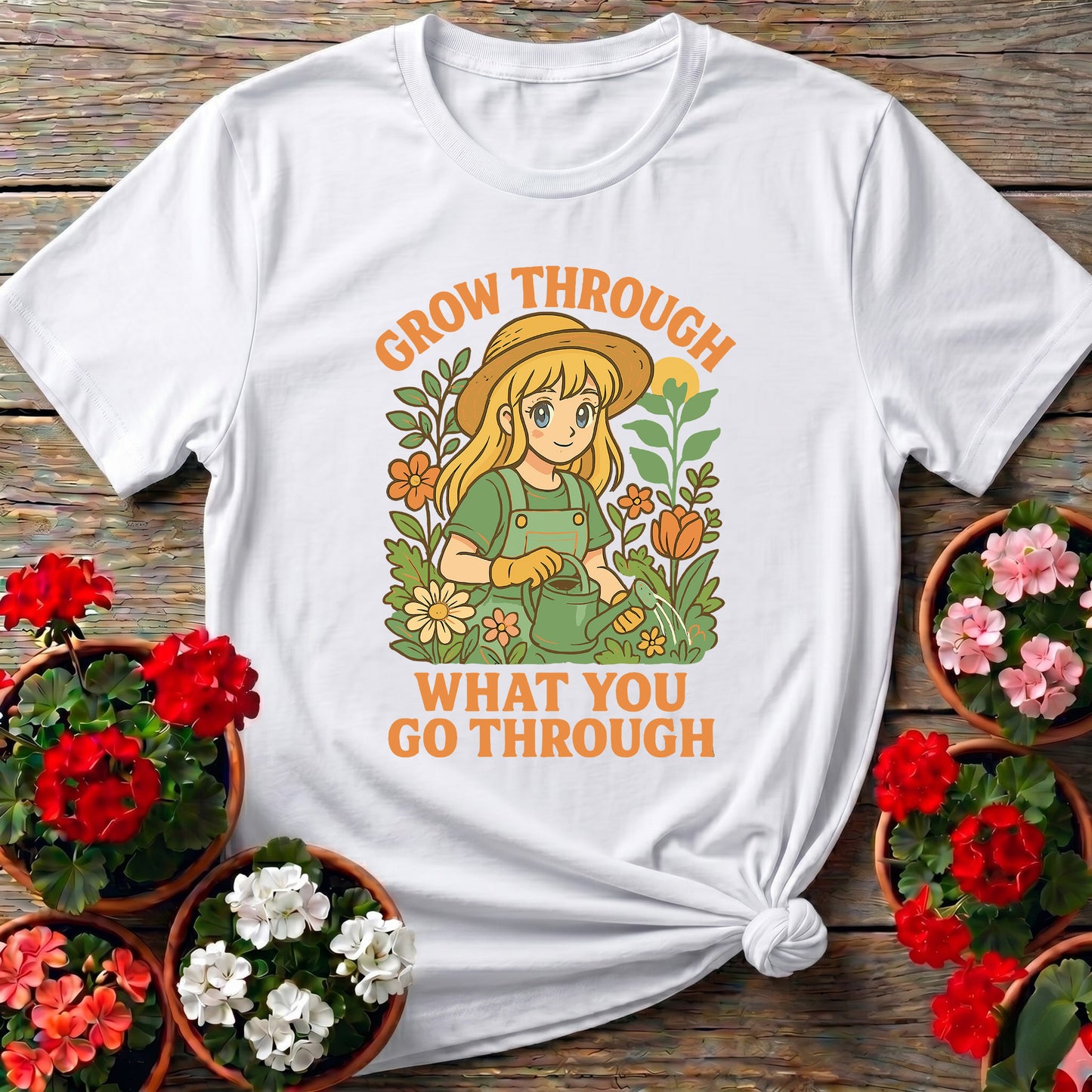 Grow Through What You Go Through Anime T-shirt