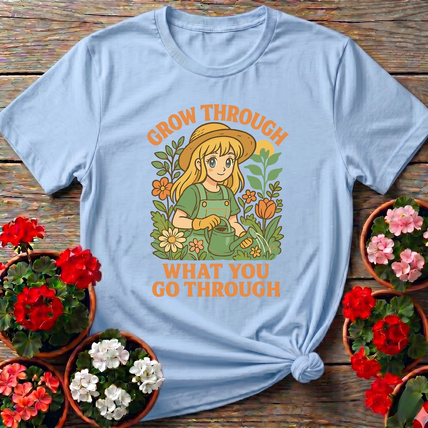 Grow Through What You Go Through Anime T-shirt