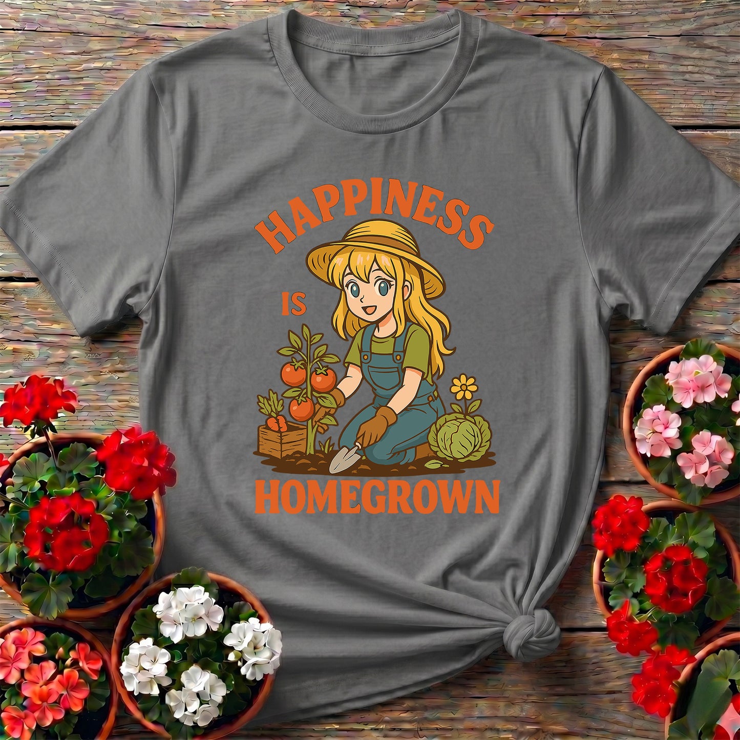 Happiness Is Homegrown Anime Gardener T-shirt