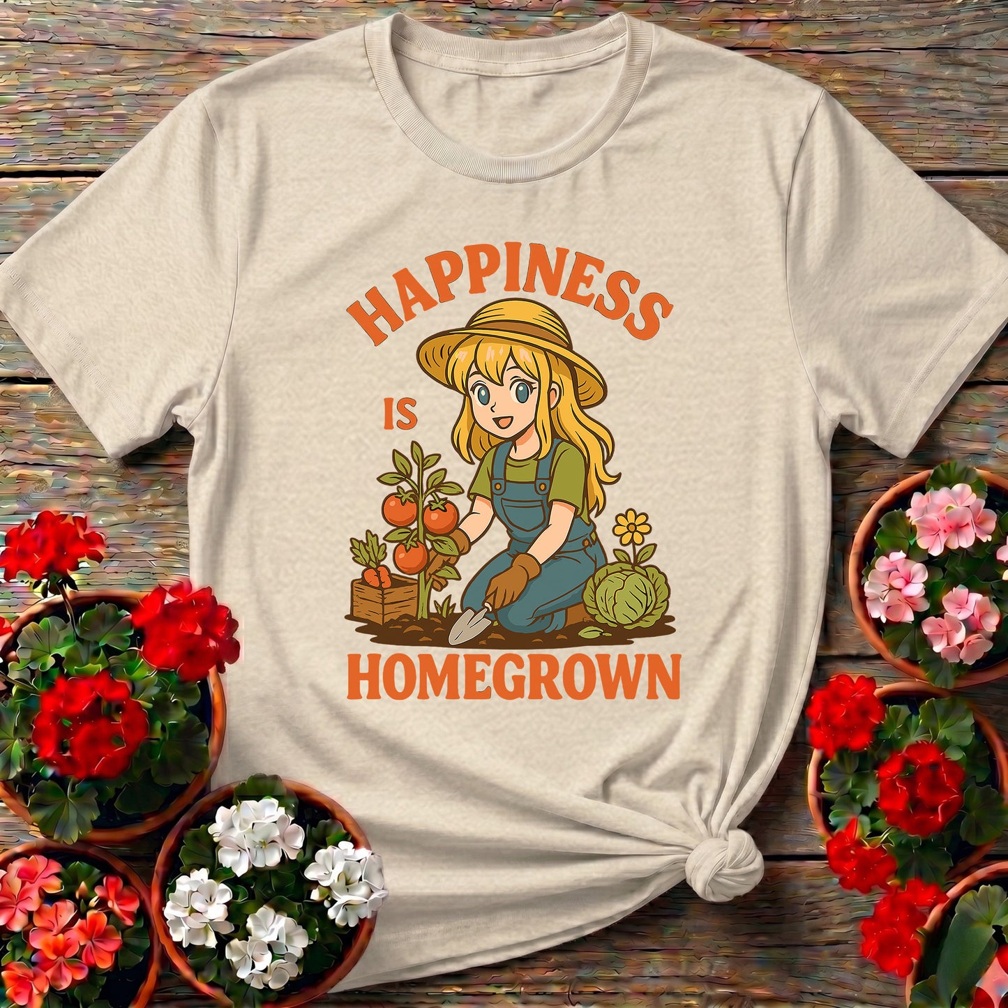 Happiness Is Homegrown Anime Gardener T-shirt