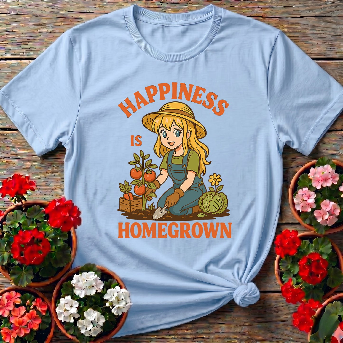 Happiness Is Homegrown Anime Gardener T-shirt