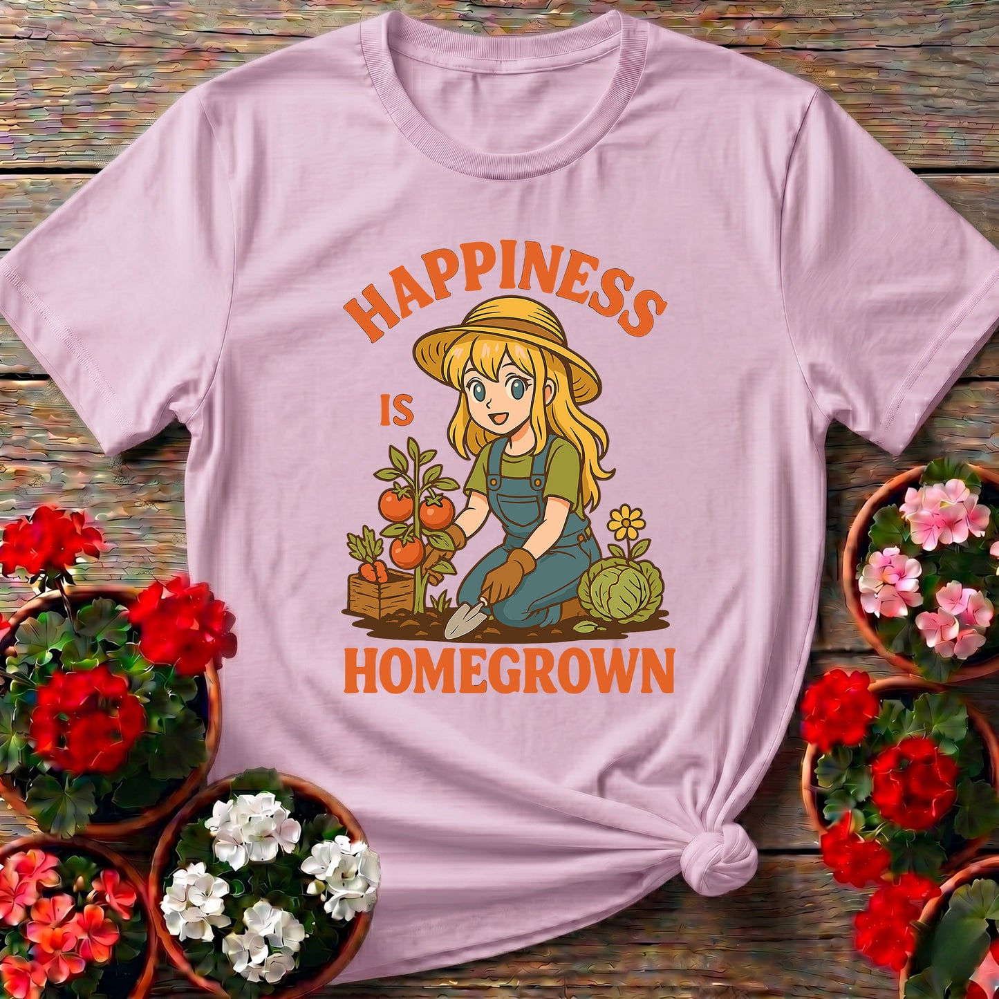 Happiness Is Homegrown Anime Gardener T-shirt