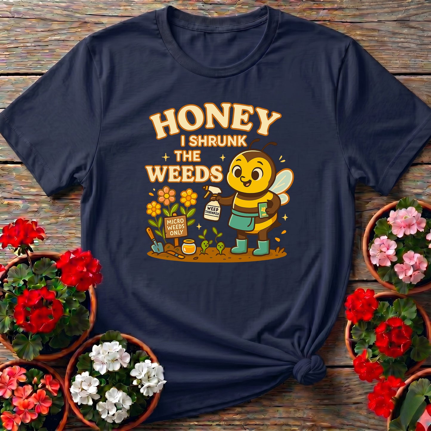Honey I Shrunk The Weeds Funny Bee T-shirt