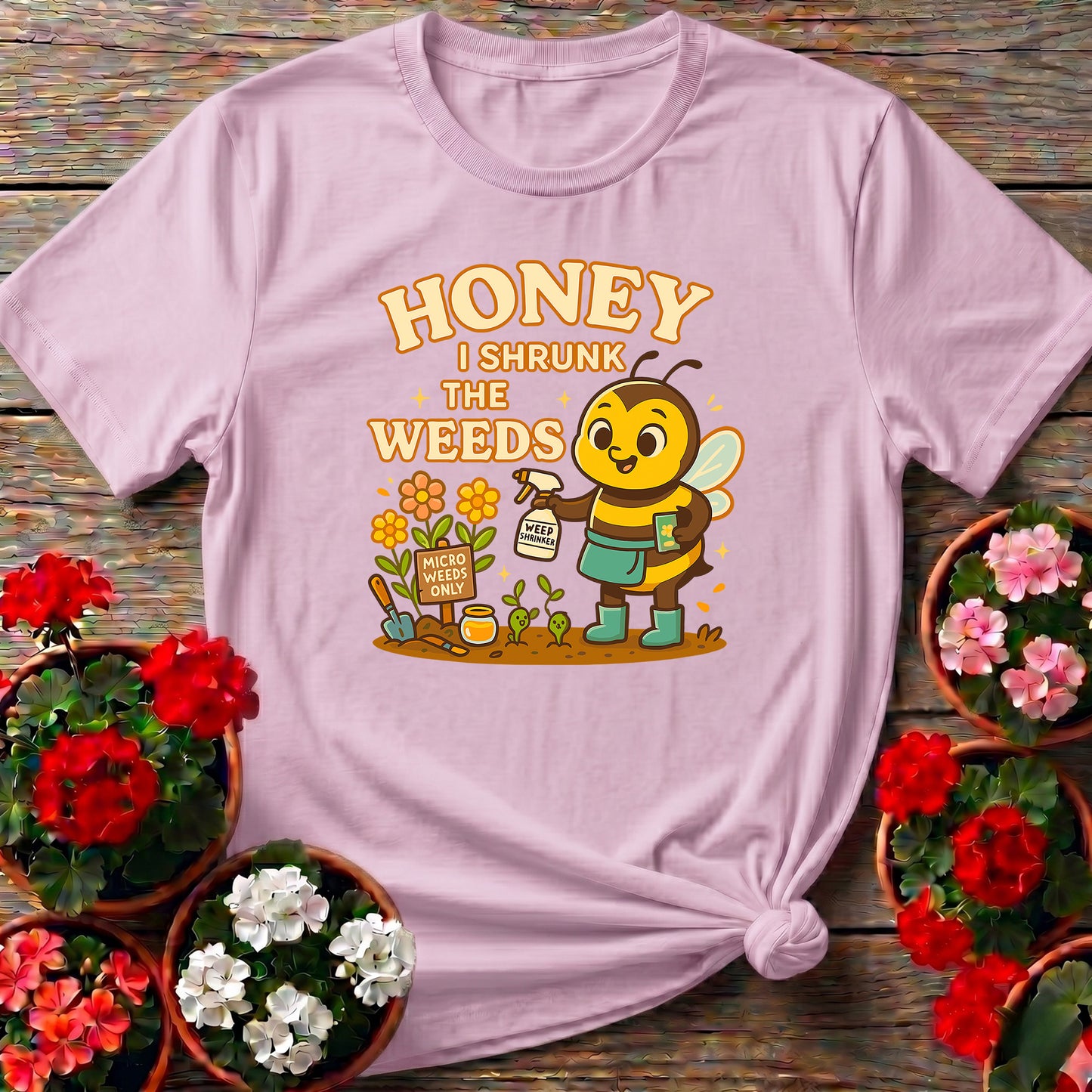 Honey I Shrunk The Weeds Funny Bee T-shirt