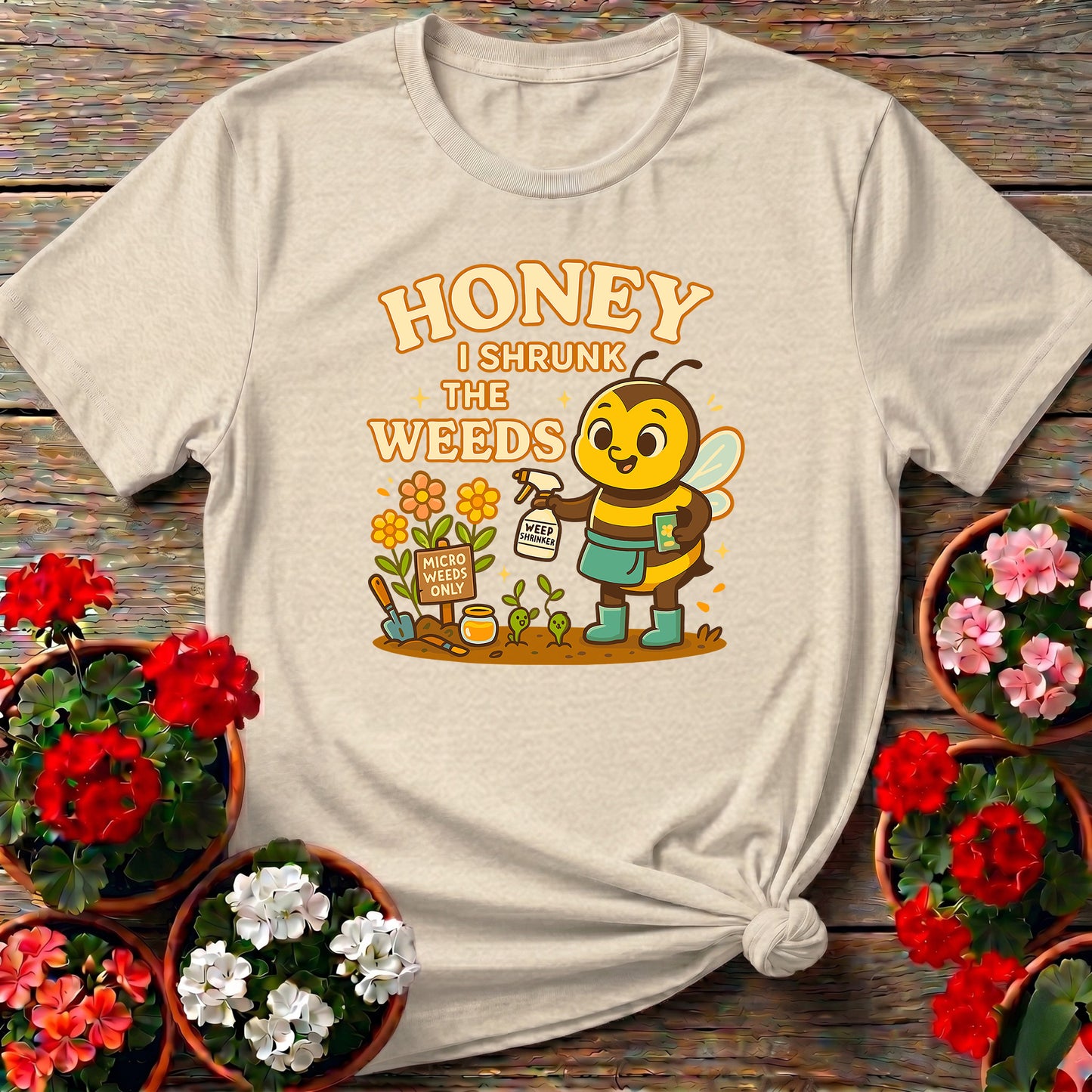 Honey I Shrunk The Weeds Funny Bee T-shirt