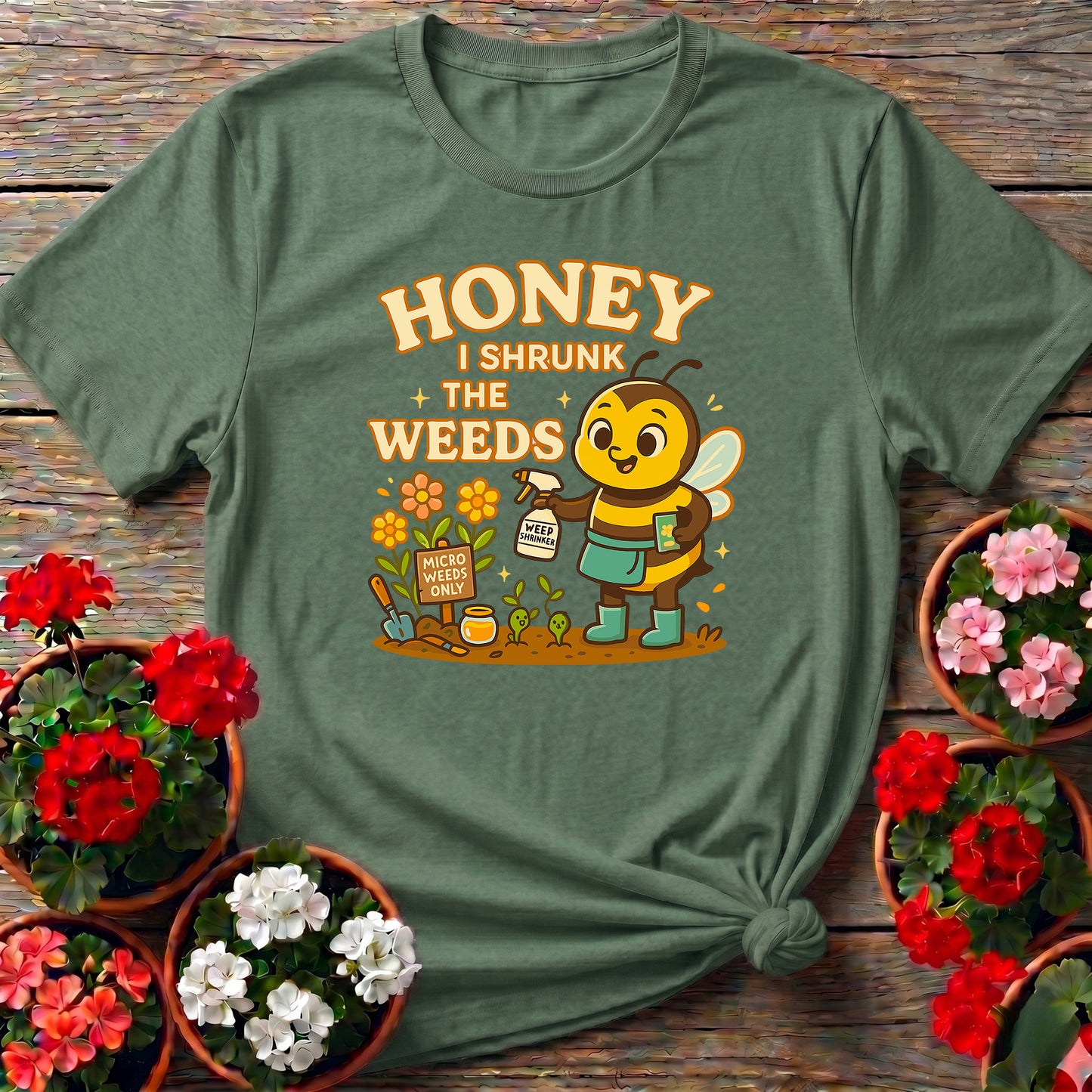 Honey I Shrunk The Weeds Funny Bee T-shirt