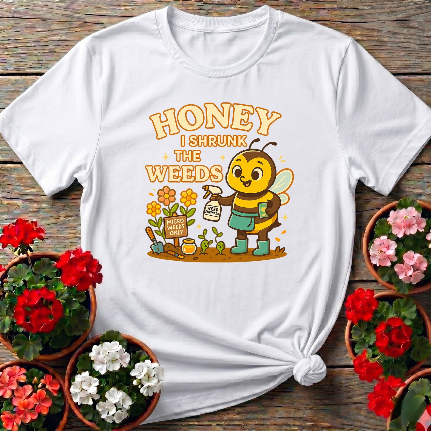 Honey I Shrunk The Weeds Funny Bee T-shirt
