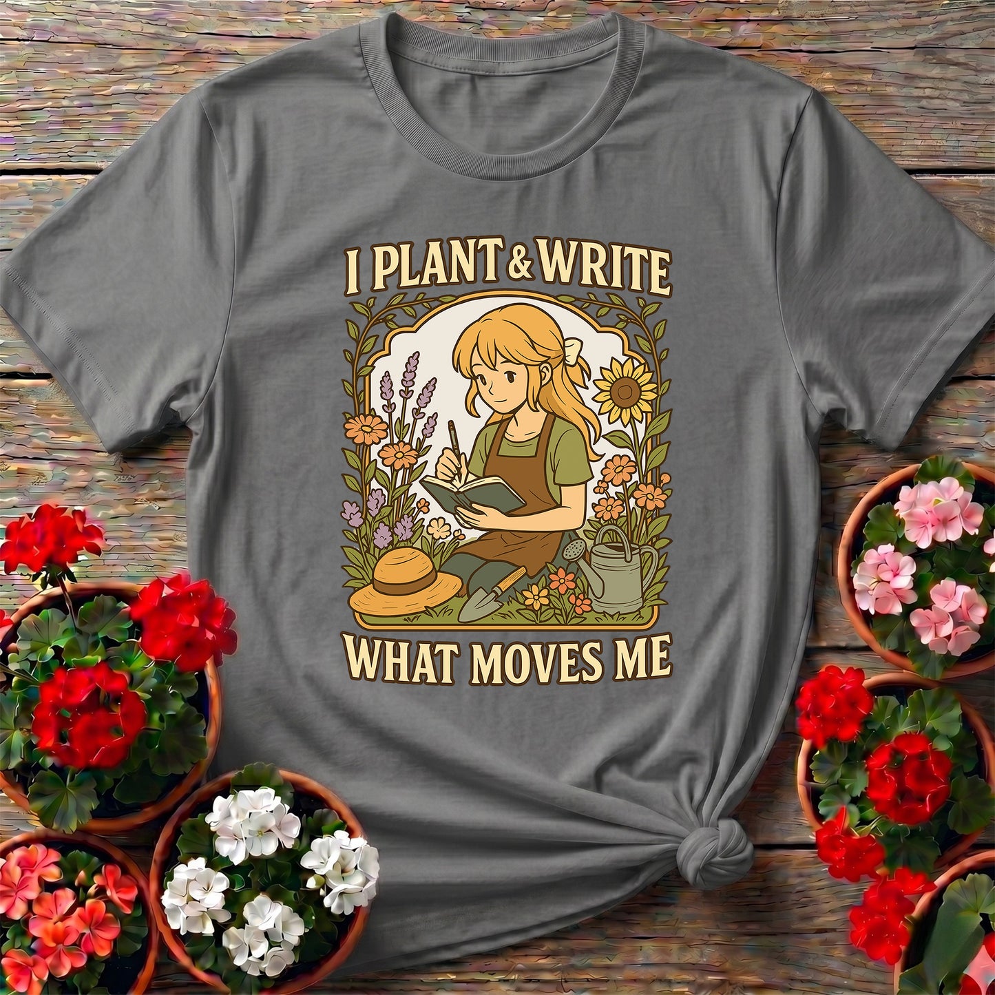I Plant & Write What Moves Me Anime T-shirt
