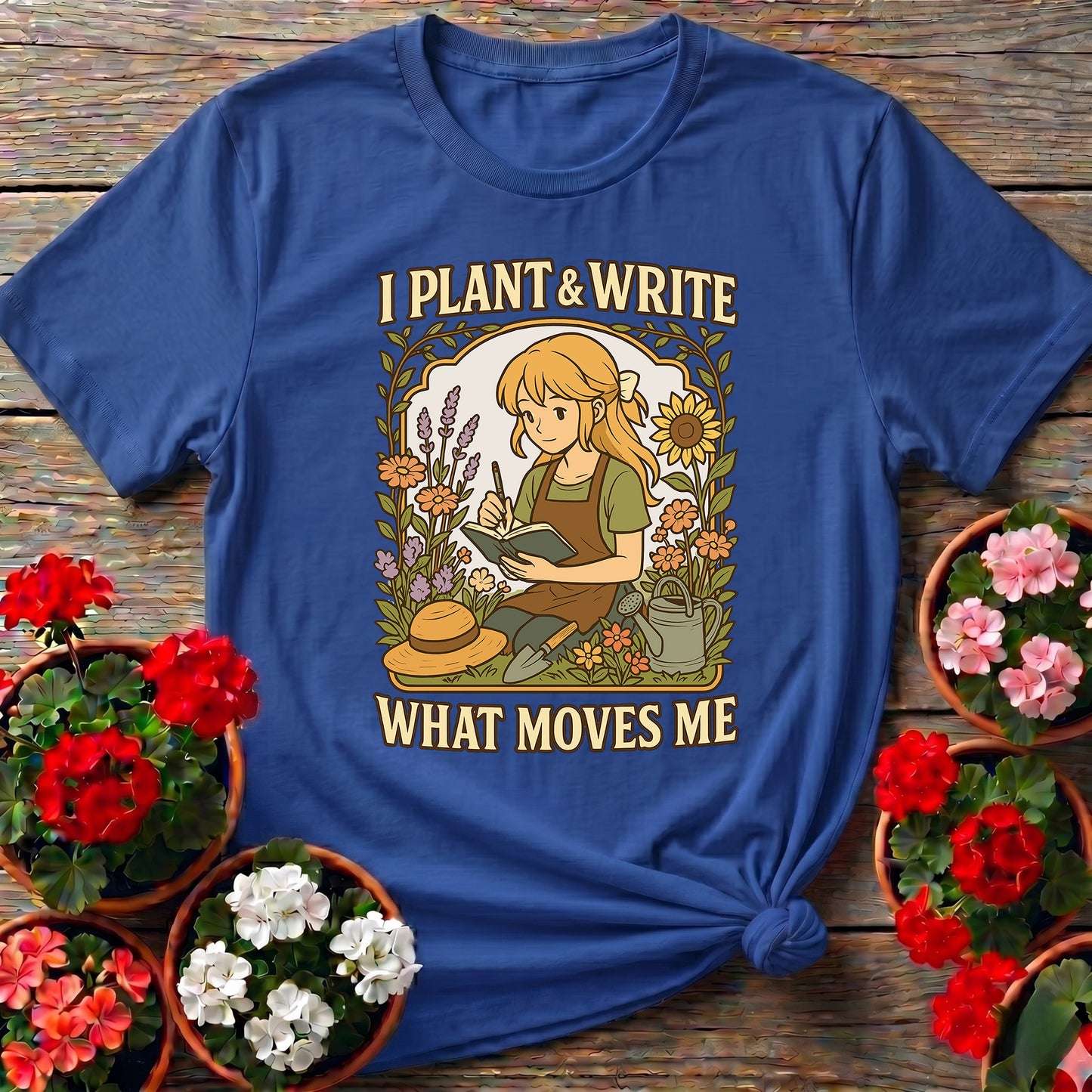 I Plant & Write What Moves Me Anime T-shirt