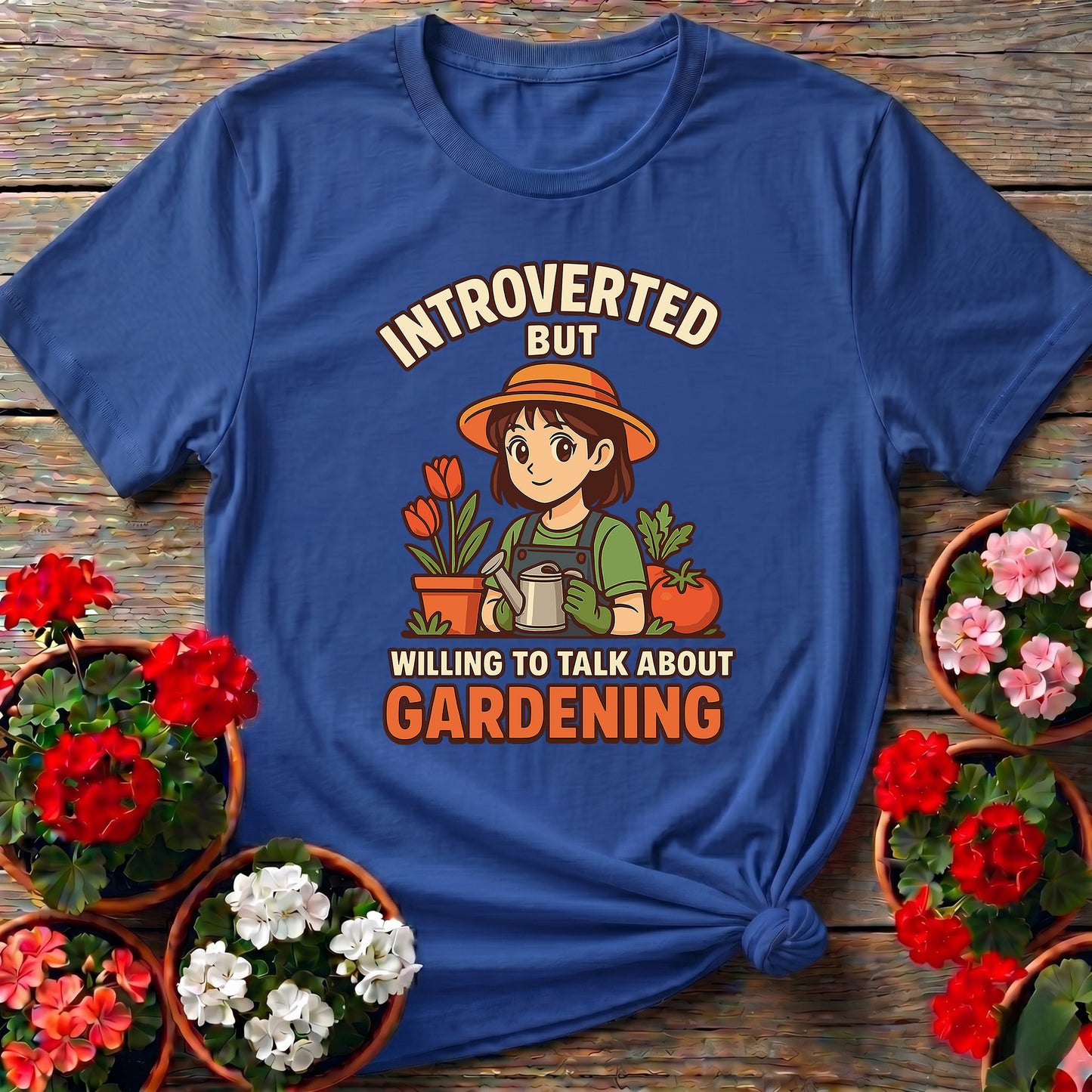 Introverted Willing To Talk Gardening Anime T-shirt