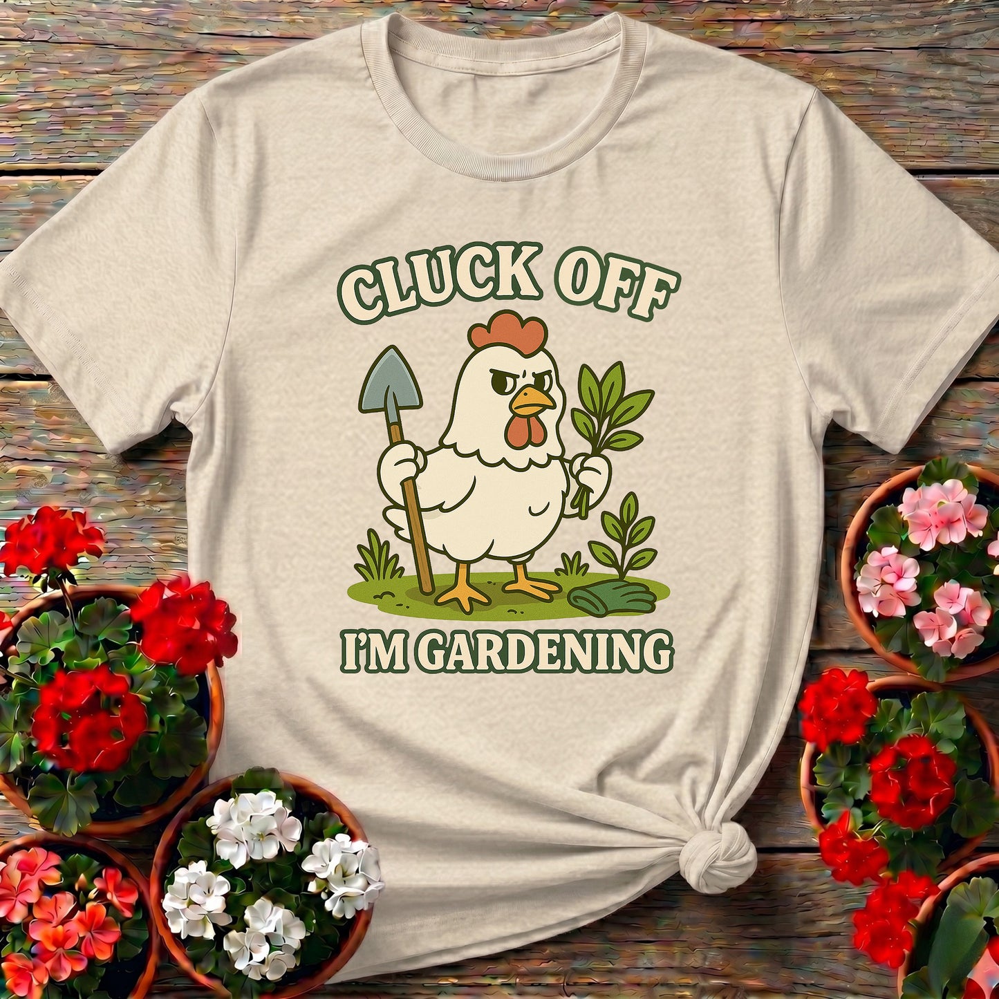 Cluck Off I'm Gardening Funny Chicken T-shirt