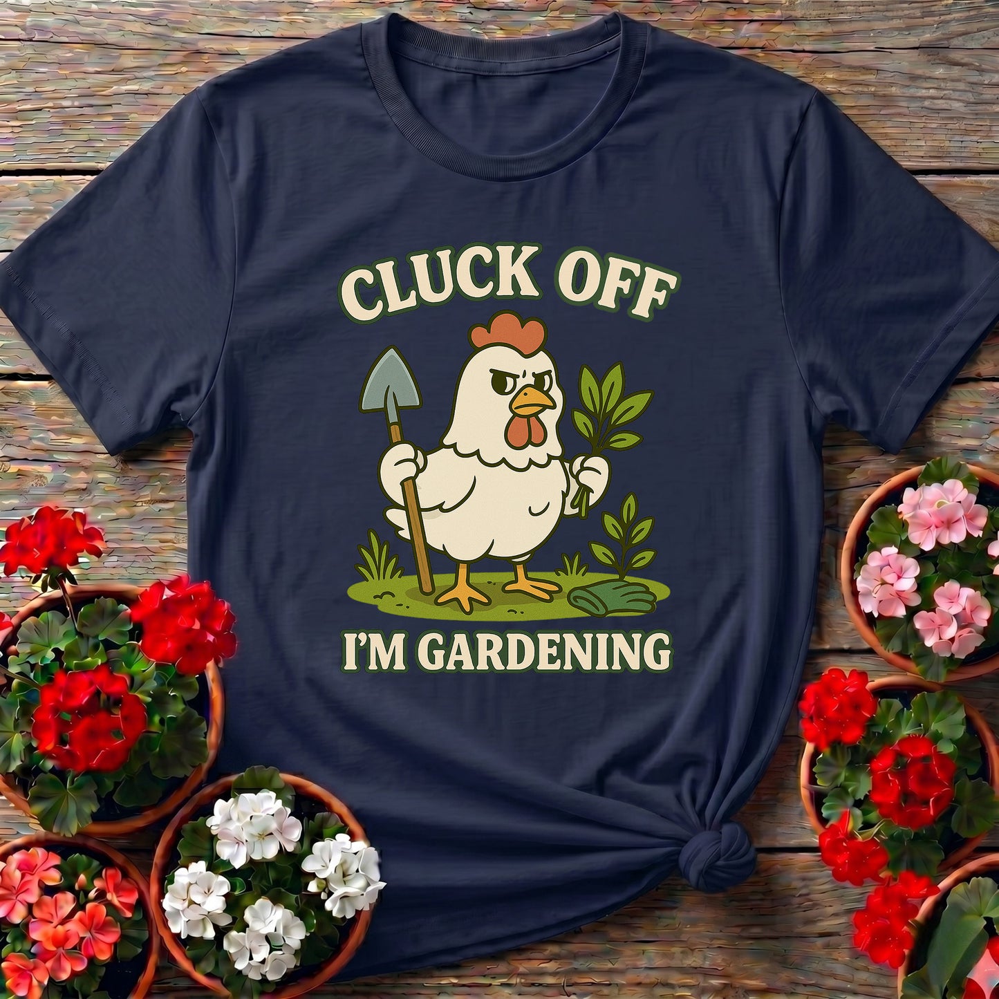 Cluck Off I'm Gardening Funny Chicken T-shirt