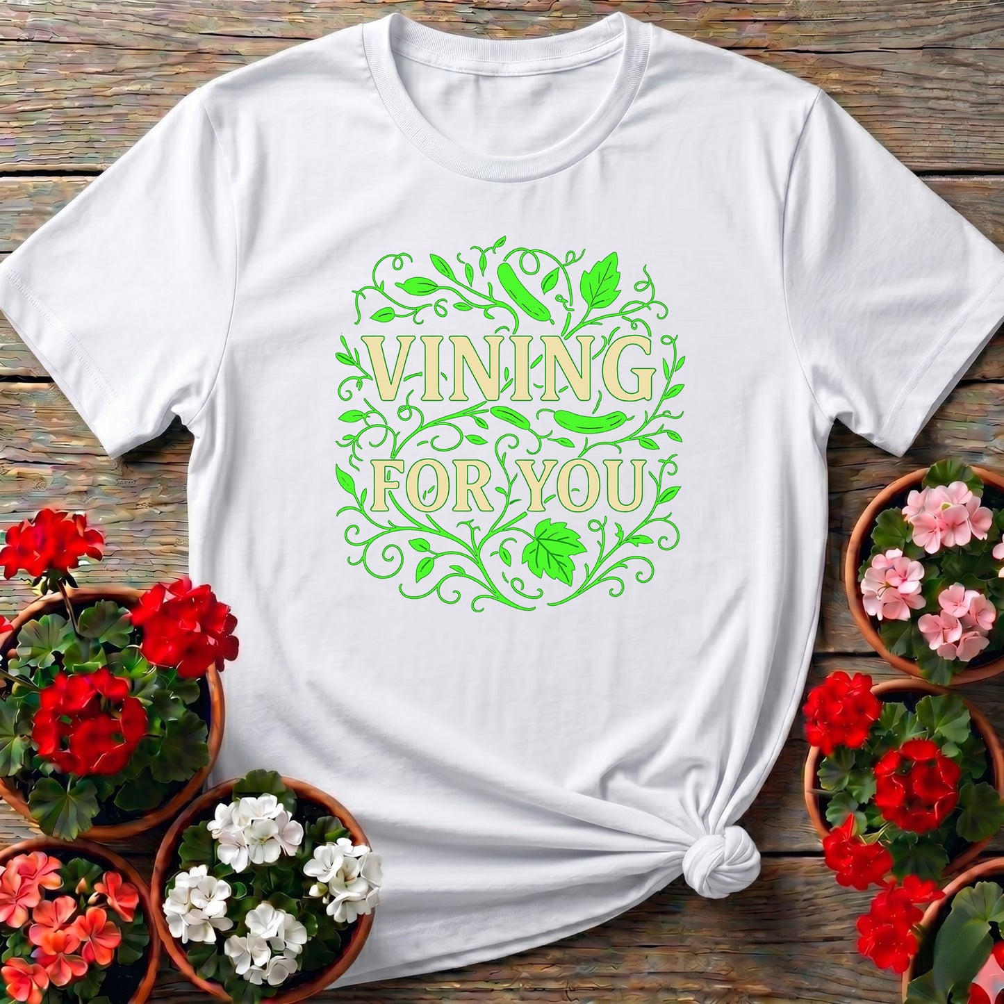 Vining For You Funny Cucumber Pun T-shirt