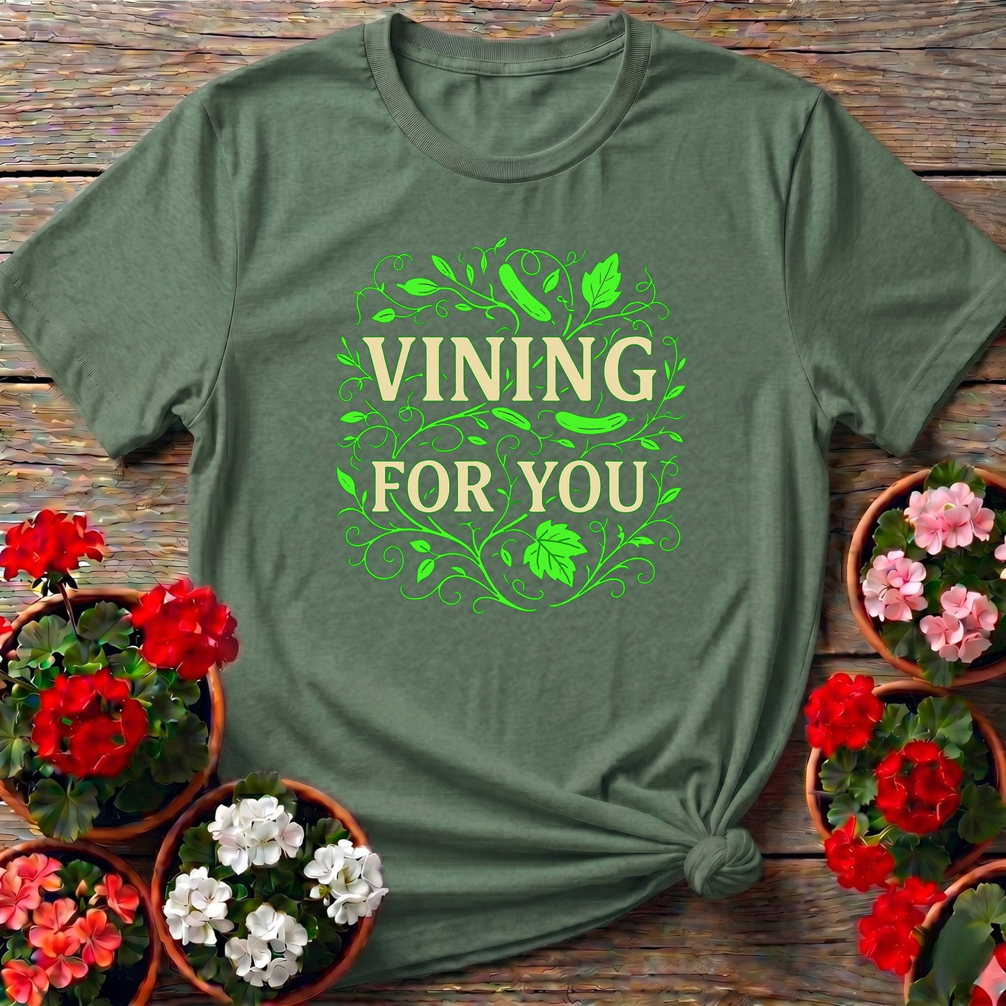 Vining For You Funny Cucumber Pun T-shirt