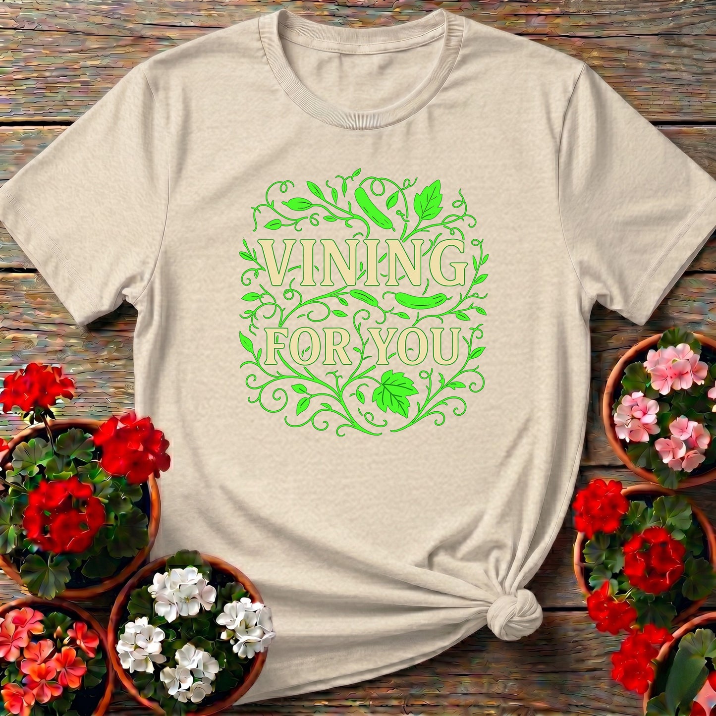 Vining For You Funny Cucumber Pun T-shirt