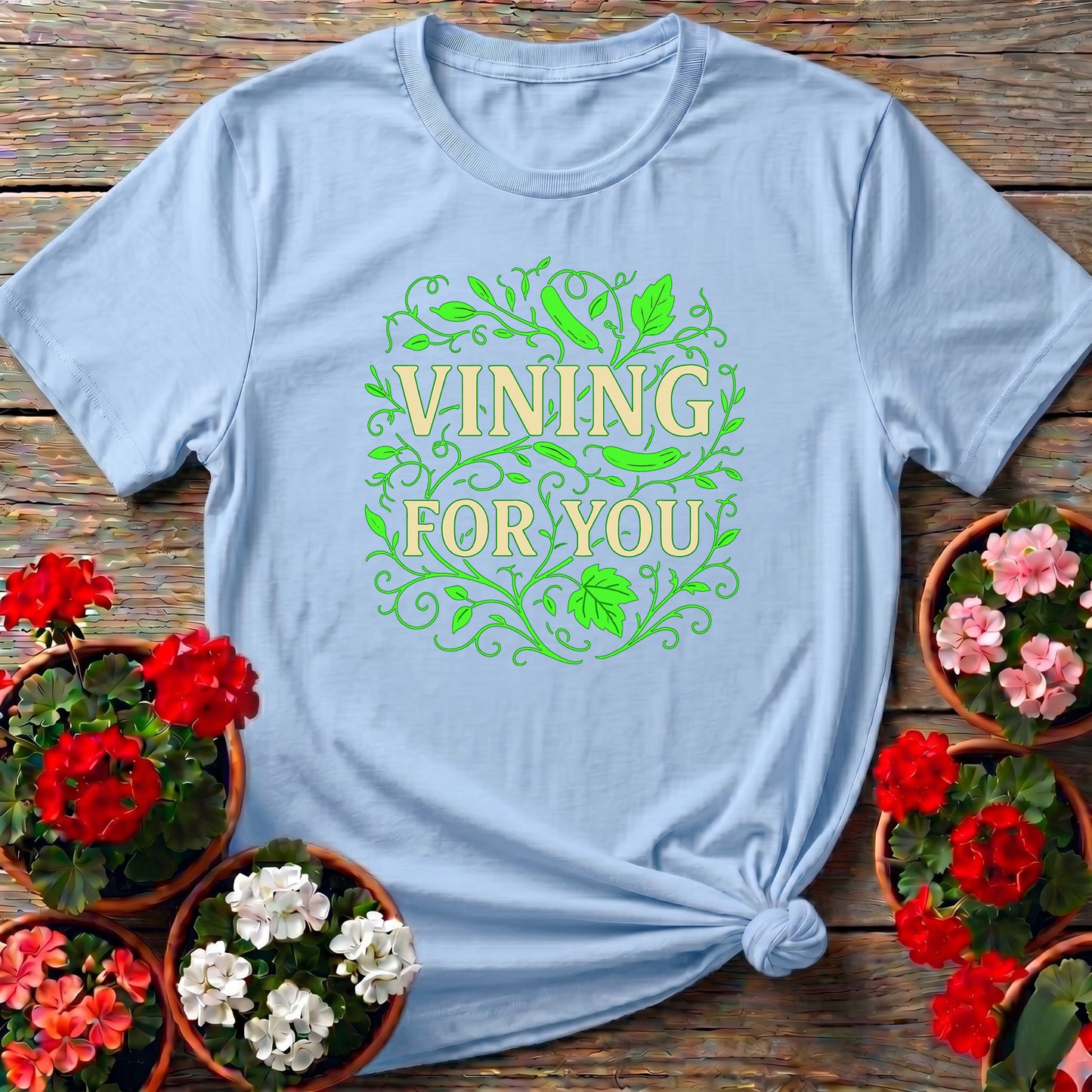 Vining For You Funny Cucumber Pun T-shirt
